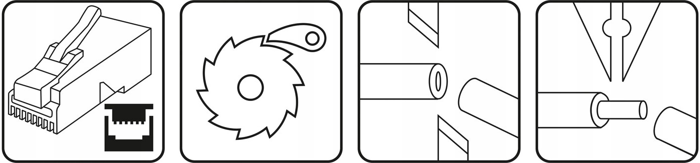 YATO SZCZYPCE DO ZACISKANIA WTYCZEK RJ45 RJ11 ZACISKARKA KOŃCÓWEK YT-22442
