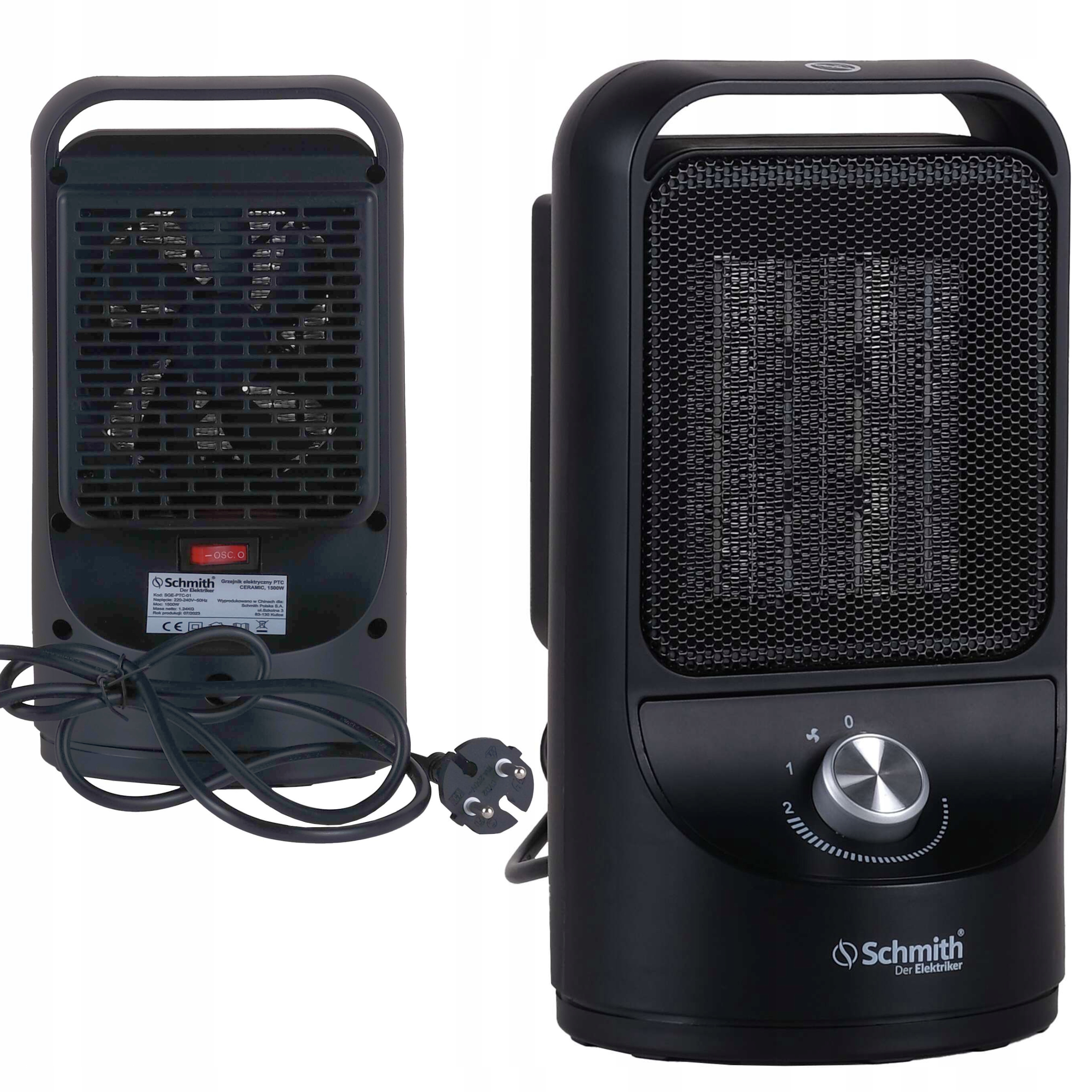 SCHMITH GRZEJNIK CERAMICZNY NAGRZEWNICA ELEKTRYCZNA 1500W TERMOWENTYLATOR