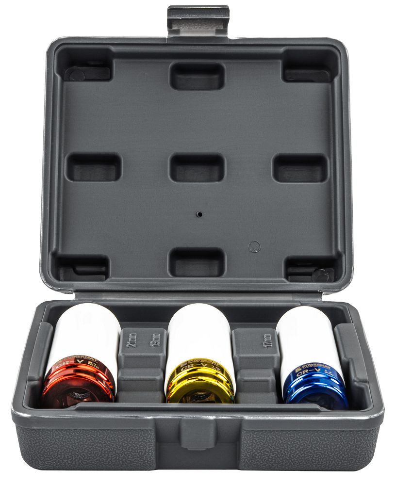 ZESTAW NASADEK UDAROWYCH DO FELG ALUMINIOWYCH 17/19/21 MM KOLOROWE 3 SZT