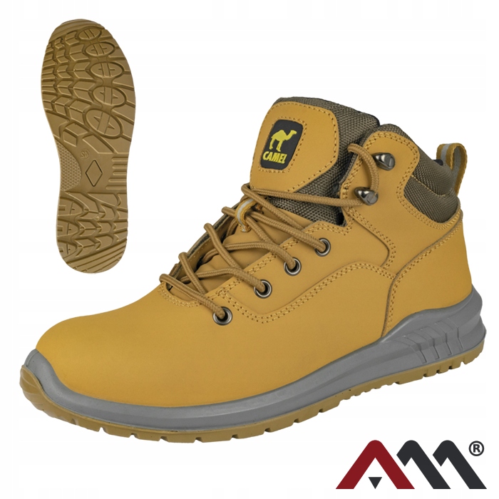 BUTY ROBOCZE TRZEWIKI OCHRONNE SB FO SRC STALOWY PODNOSEK CAMEL FARMER r 45