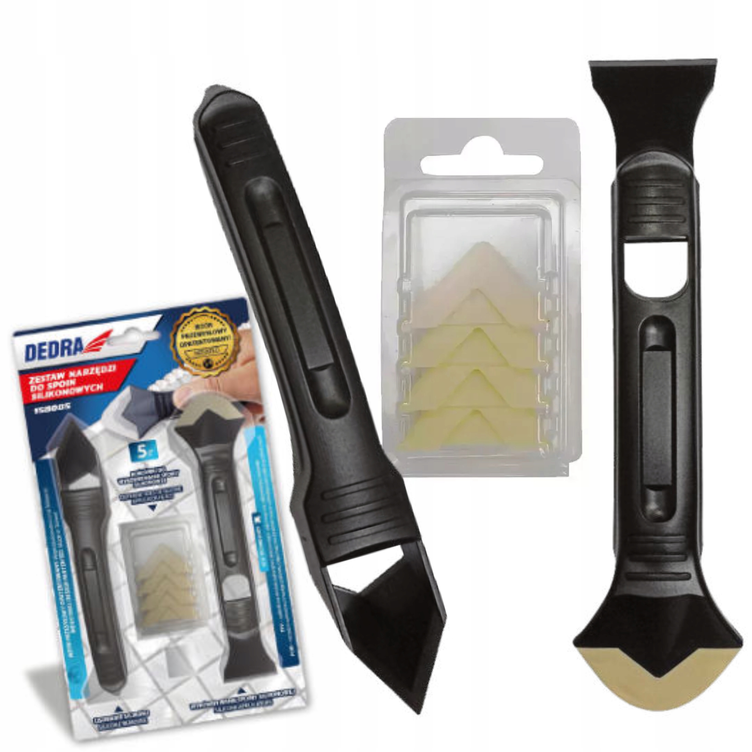 DEDRA ZESTAW NARZĘDZI DO SPOIN SILIKOWNYCH USUWACZ KSZTAŁTOWNIK 15B085