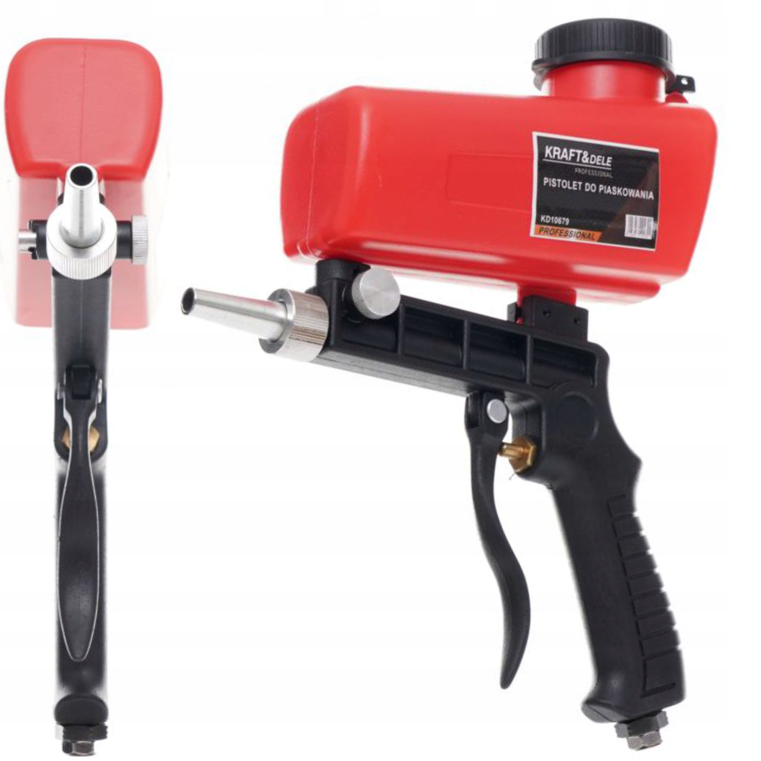 PISTOLET DO PIASKOWANIA ZE ZBIORNIKIEM PNEUMATYCZNY 600M4" PIASKARKA 10679