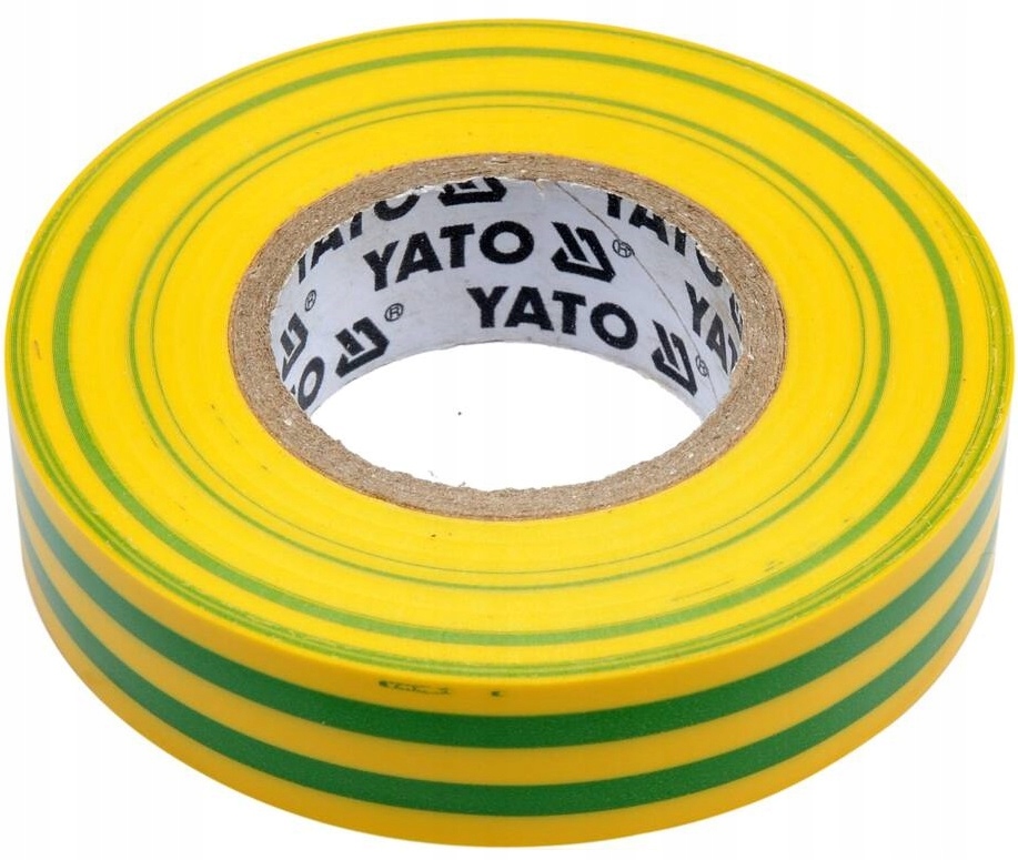 YATO TAŚMA IZOLACJA ELEKTROIZOLACYJNA 15MMX20MX0,13MM ŻÓŁTO-ZIELONA YT81593