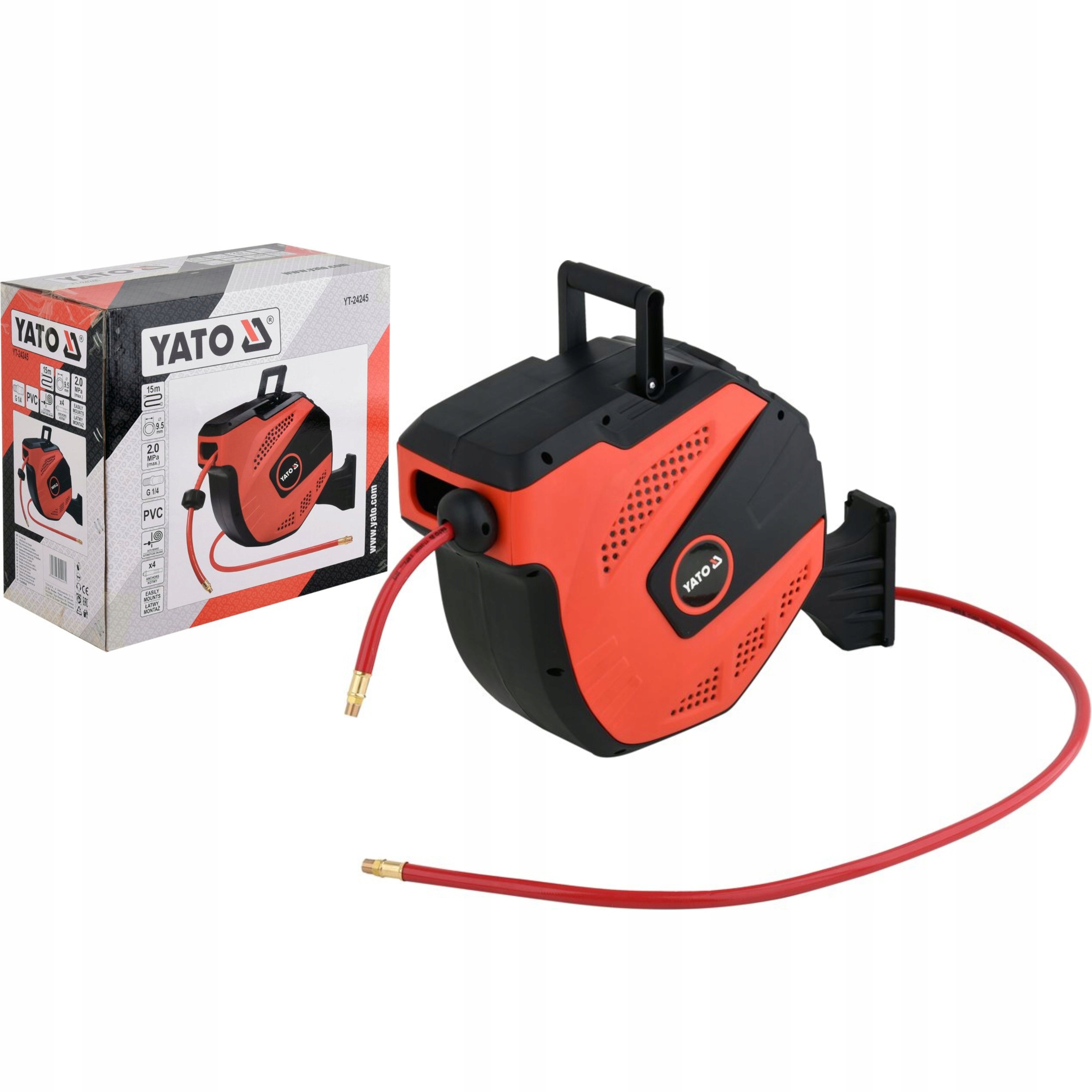 YATO WĄŻ PRZEWÓD pneumatyczny bęben zwijany 15m