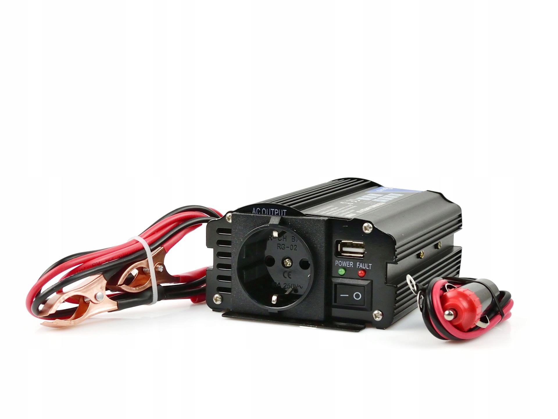 PRZETWORNICA SAMOCHODOWA 24V 230V 250W/500W USB