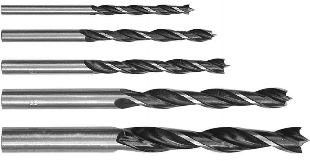 YATO WIERTŁA DO DREWNA 4-10 MM 5 SZTUK ZESTAW ETUI 22350