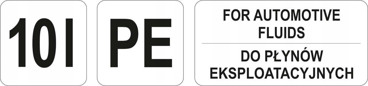 NALEWAK WARSZTATOWY 10 L SZTYWNY LEJEK DO PŁYNÓW EKSPOATACYJNYCH PE YATO