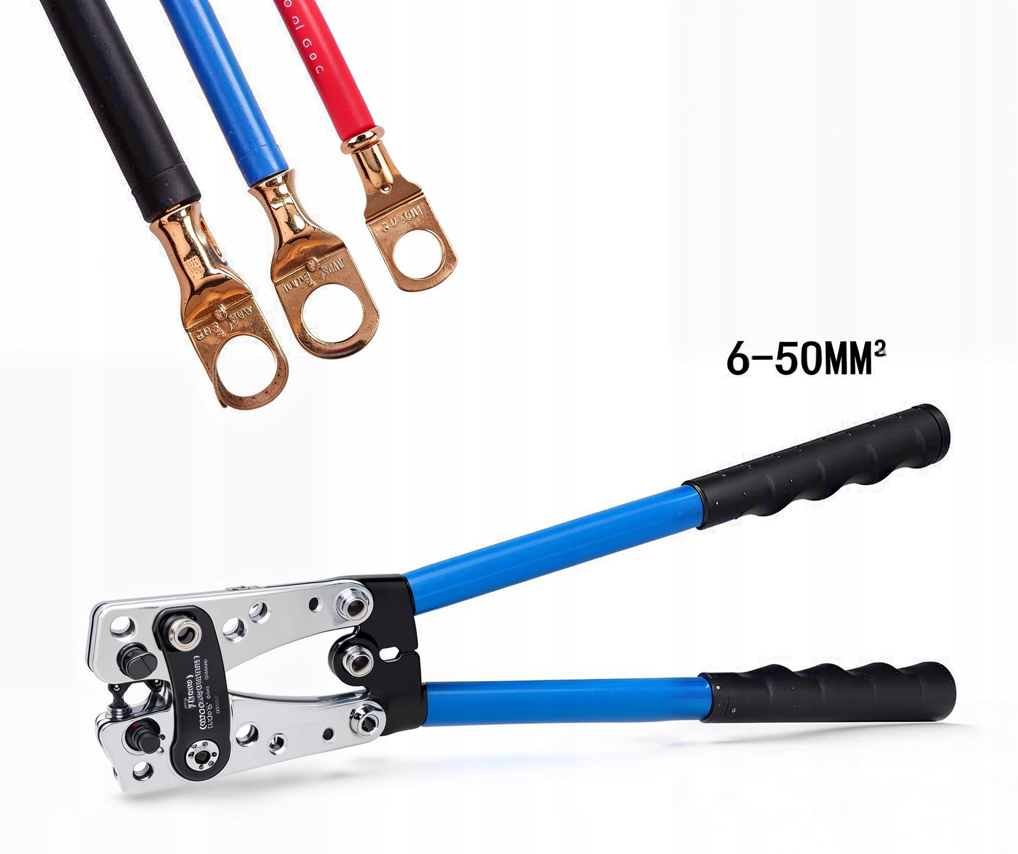 ZACISKARKA KOŃCÓWEK KABLI PRZEWODÓW PRASKA TULEJKI 390 mm 6-50mm2 OD5040