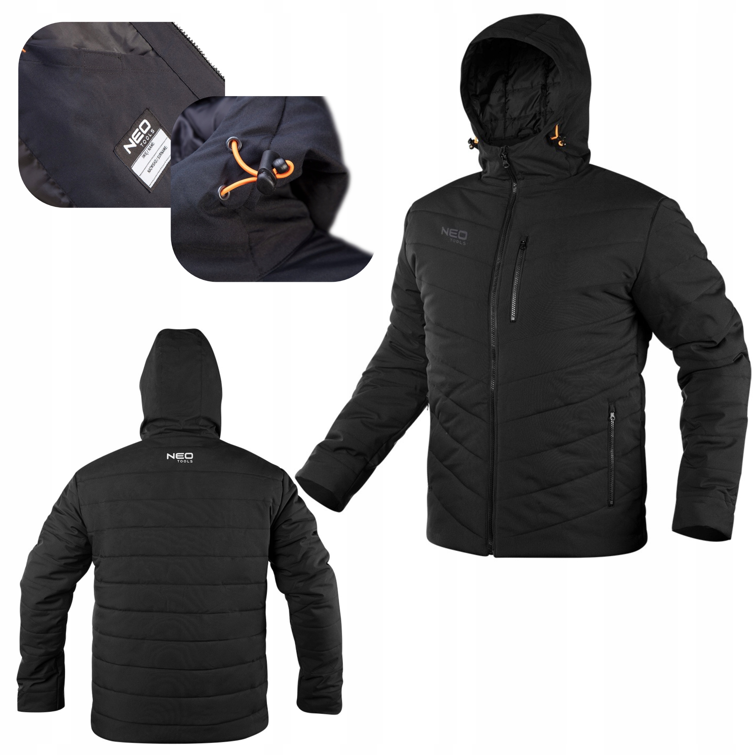 NEO TOOLS KURTKA ROBOCZA ZIMOWA Z KAPTUREM OCIEPLANA WARM ROZMIAR 3XL