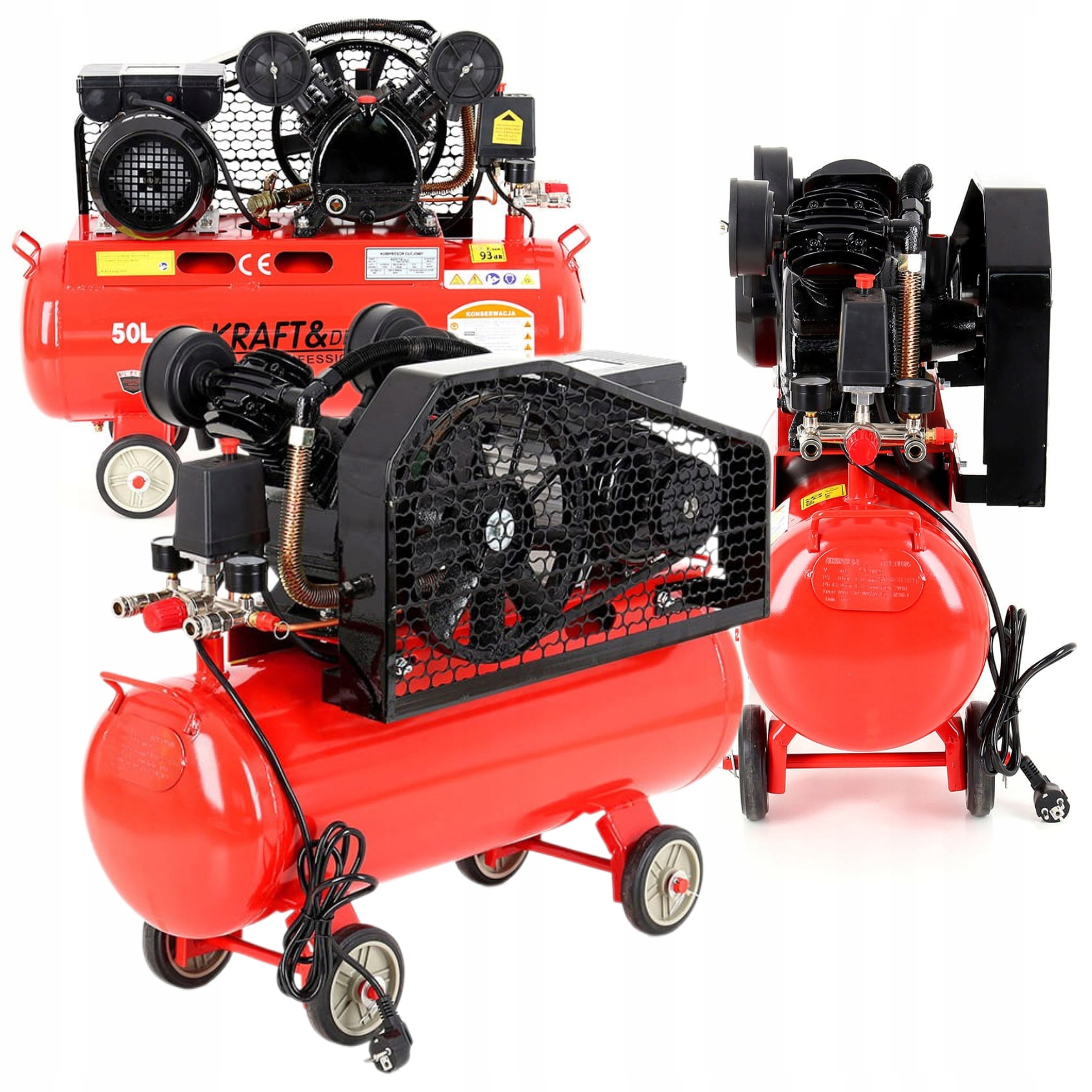 KRAFT&DELE KOMPRESOR OLEJOWY 50L 2TŁOKI 2,8kW 3,9KM SILNIK INDUKCYJNY KD403