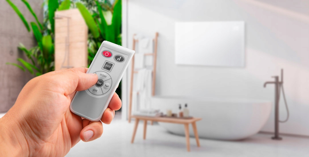 NEO GRZEJNIK KONWEKTOROWY ELEKTRYCZNY Z TERMOSTATEM BIAŁY 1500W + PILOT