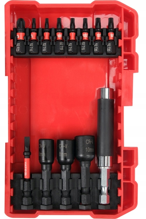 YATO ZESTAW UDAROWYCH KOŃCÓWEK ŚRUBOKRĘTOWYCH 37 SZTUK YT-04616 TORX BITY
