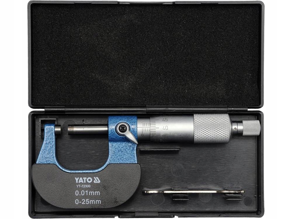 YATO PRECYZYJNY MIKROMETR ZEWNĘTRZNY NONIUSZOWY 0-25mm YT-72300 + ETUI