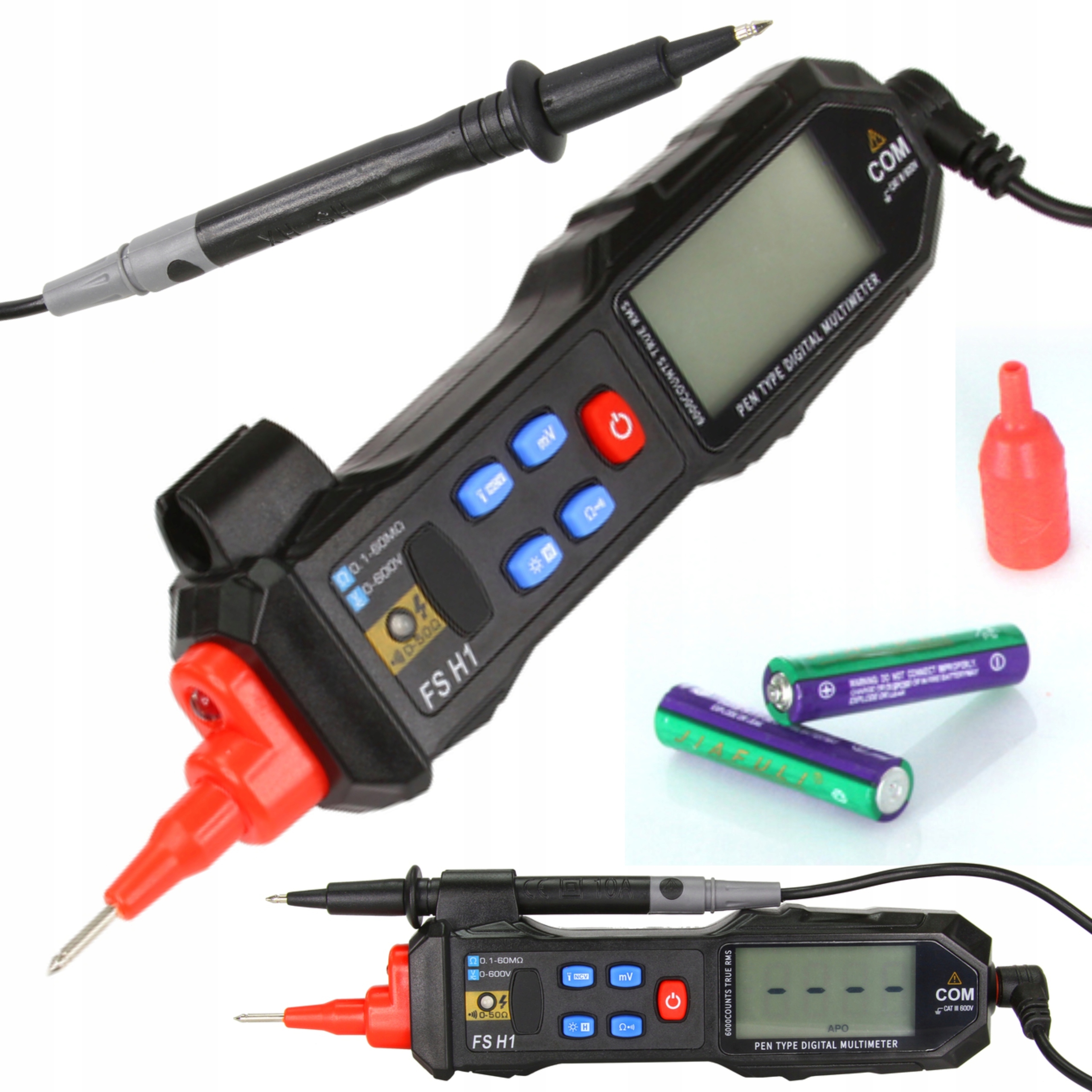 MULTIMETR CYFROWY BEZDOTYKOWY MIERNIK DŁUGOPISOWY 600V WIELOFUNKCYJNY 04014