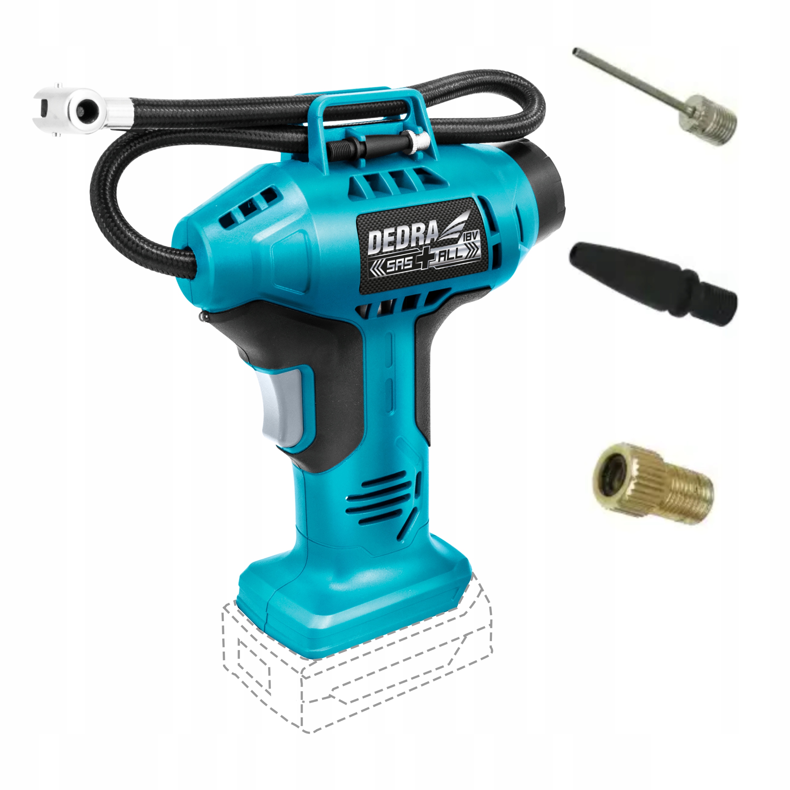 DEDRA KOMPRESOR AKUMULATOROWY PISTOLETOWY 18V +2Ah