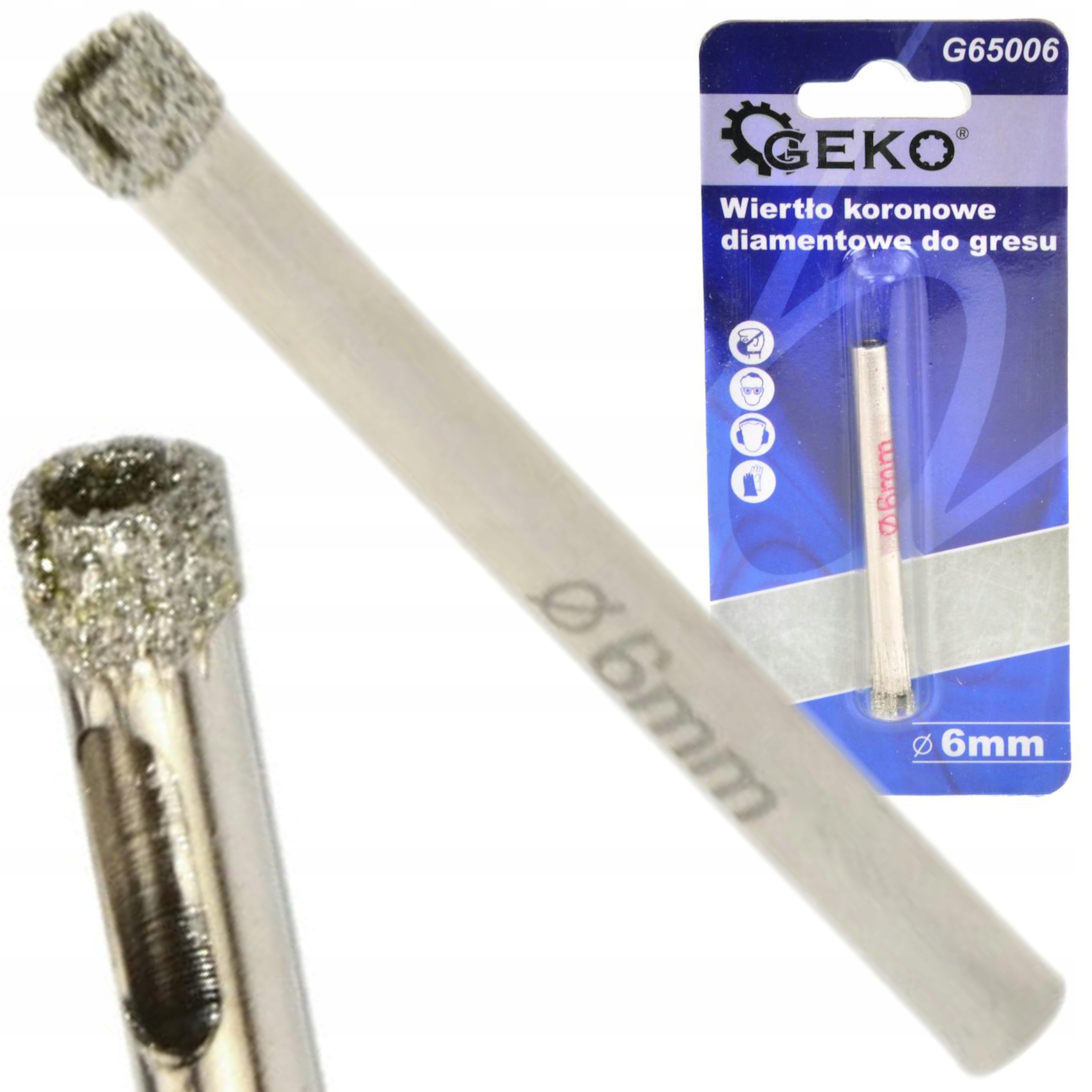 WIERTŁO KORONOWE DIAMENTOWE DO GRESU 6MM PROFI GEKO G65006