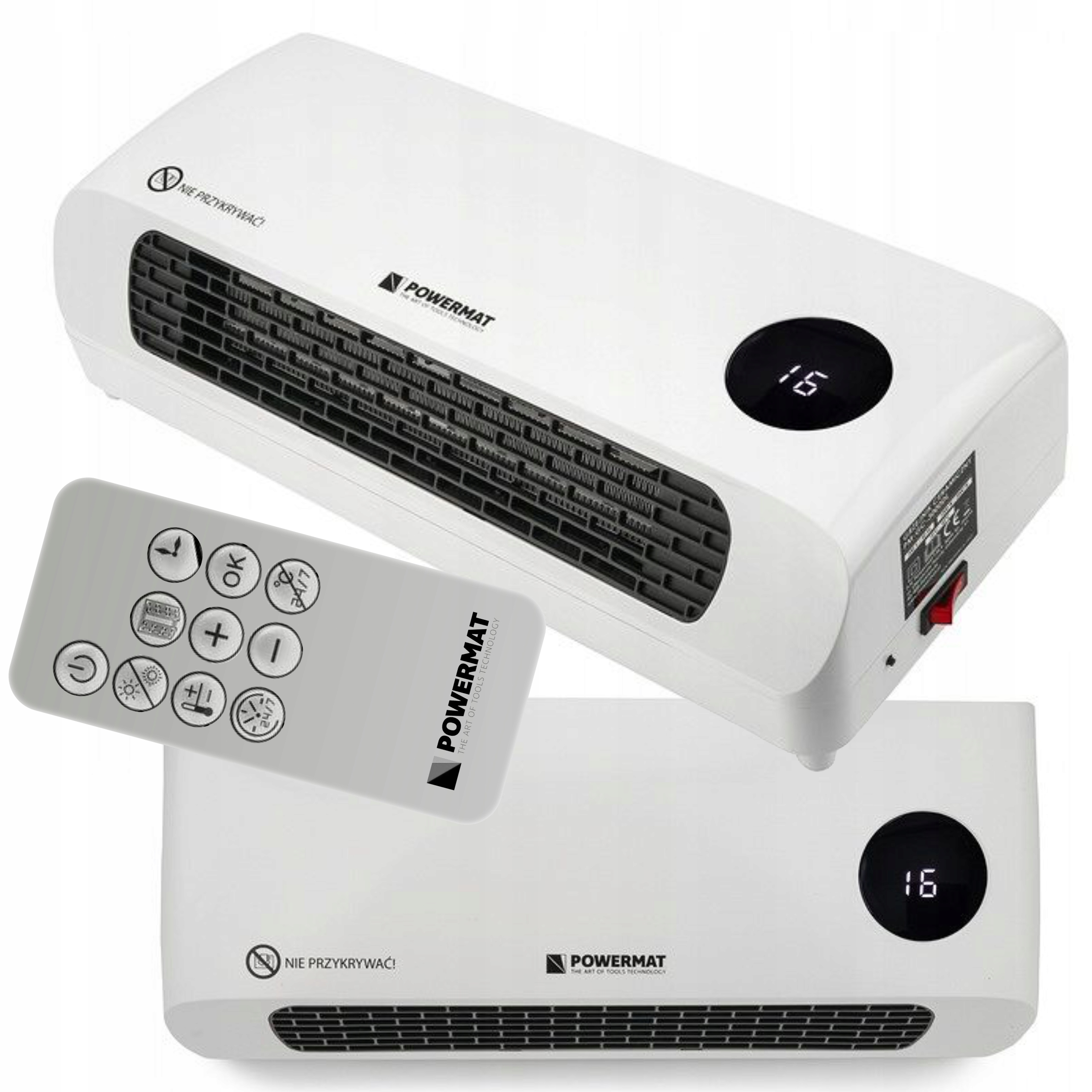 KURTYNA POWIETRZNA GRZEJNIK CERAMICZNY 2000W PILOT GRZANIE NAWIEW GC-3000DL