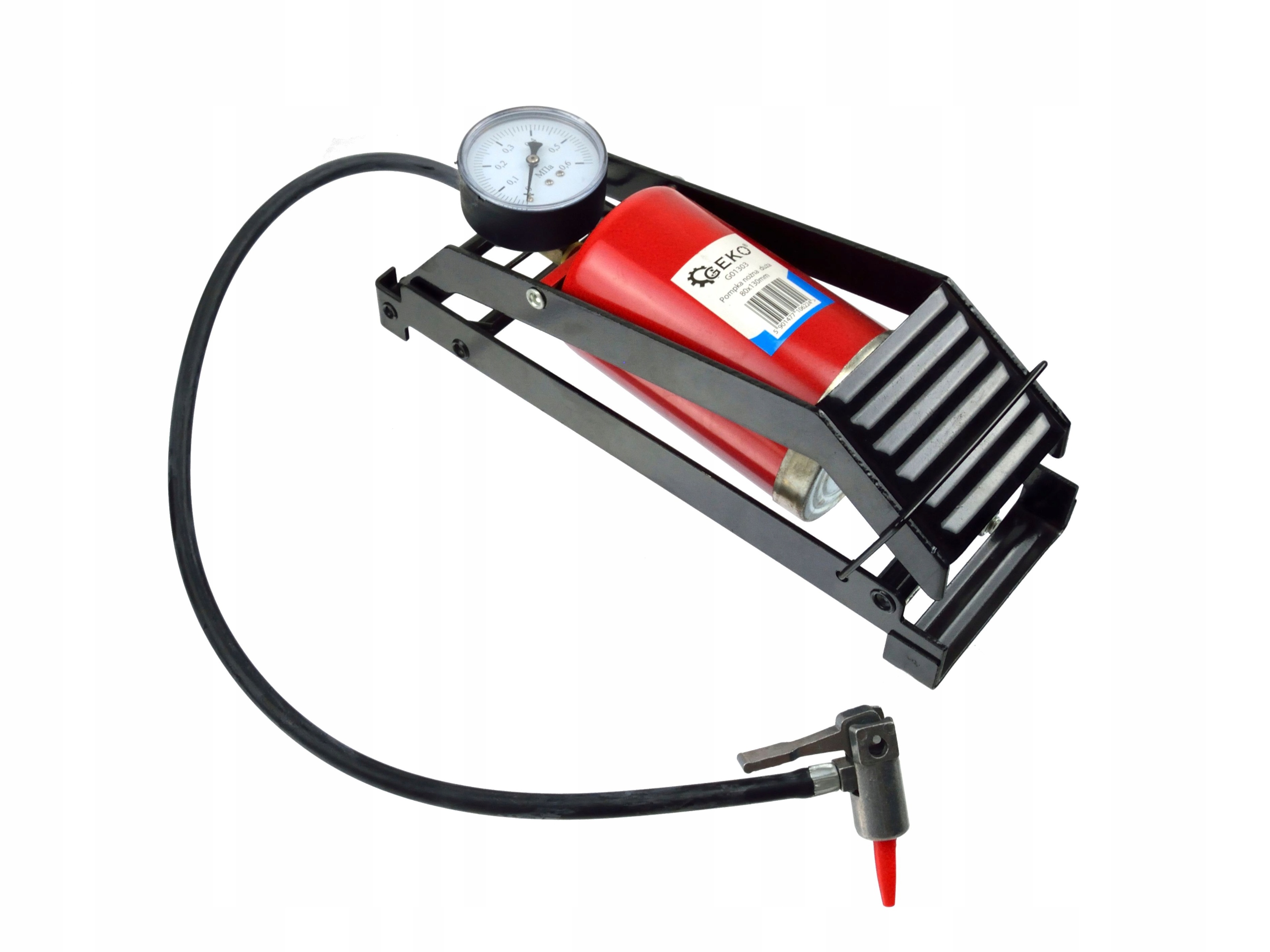 POMPKA SAMOCHODOWA NOŻNA ROWEROWA 1-TŁOKOWA 0,6MPA