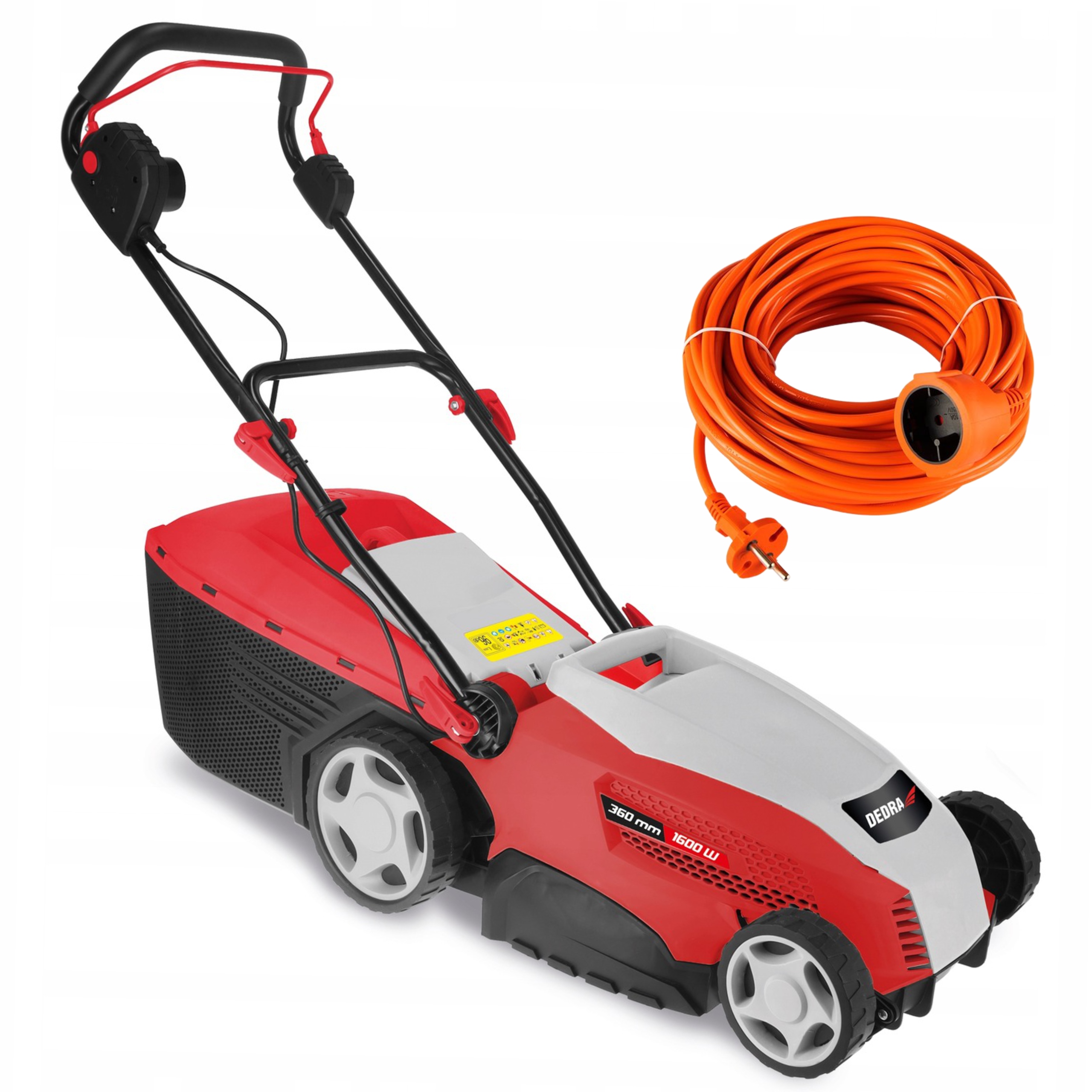 DEDRA KOSIARKA ELEKTRYCZNA 1,6kW KOSZENIE 36cm 20-70mm 40L KOSZ DED8741+ P