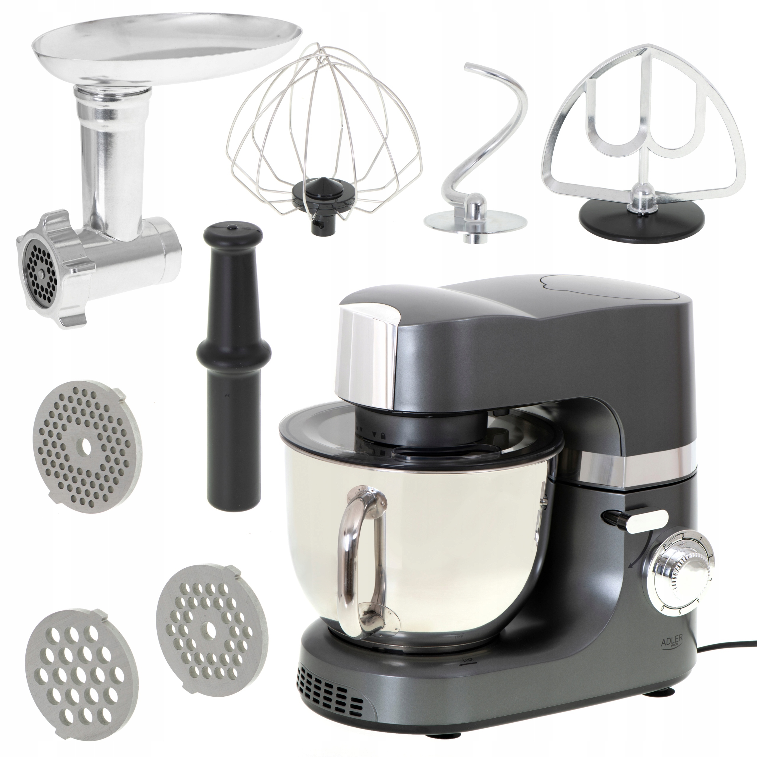 ADLER ROBOT KUCHENNY PLANETARNY MIKSER 2200W DUŻA MISA 7L XXL MASZYNKA 4221