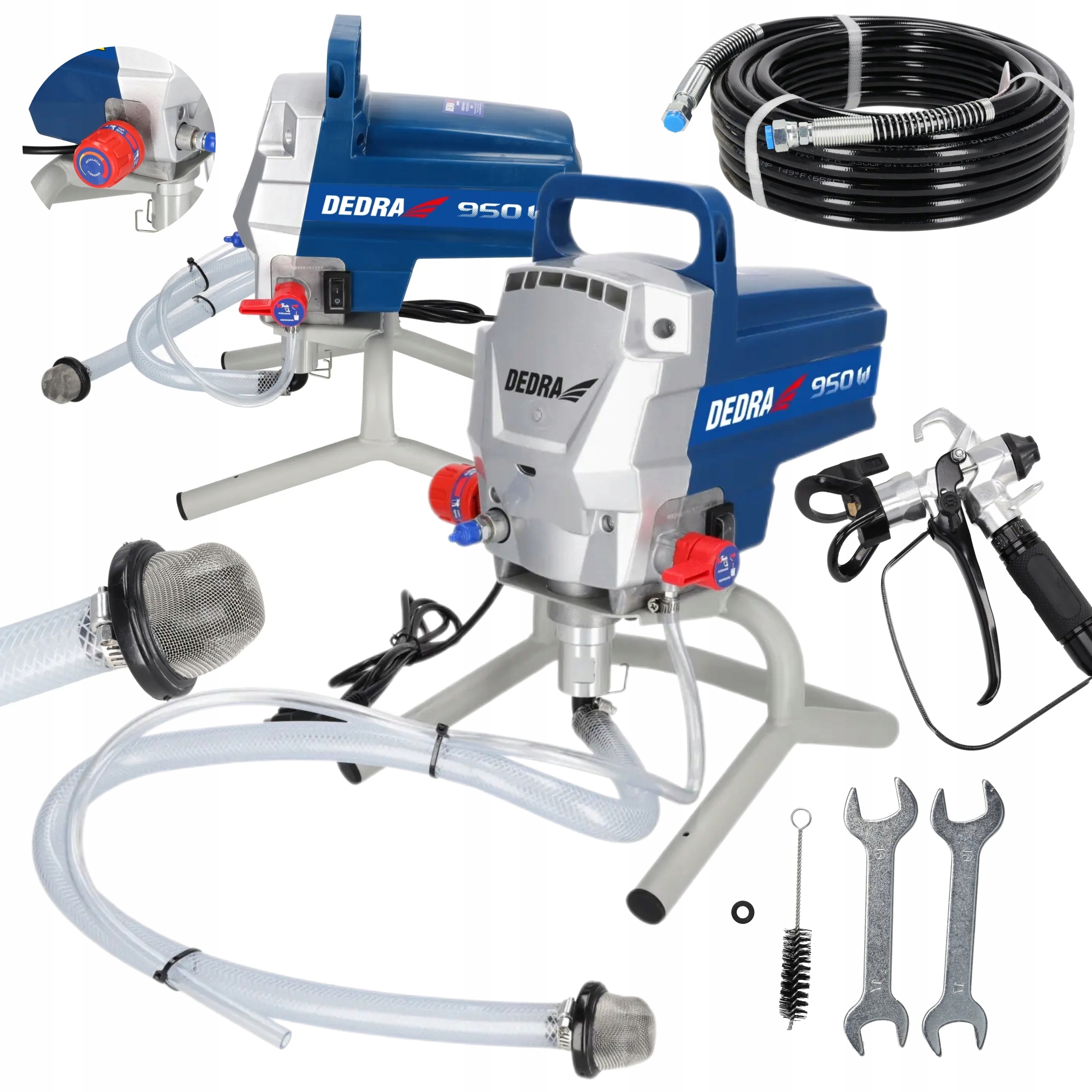 DEDRA AGREGAT MALARSKI HYDRODYNAMICZNY 950W PRZEDŁUŻKA 2 L/MIN 15M PIST 517