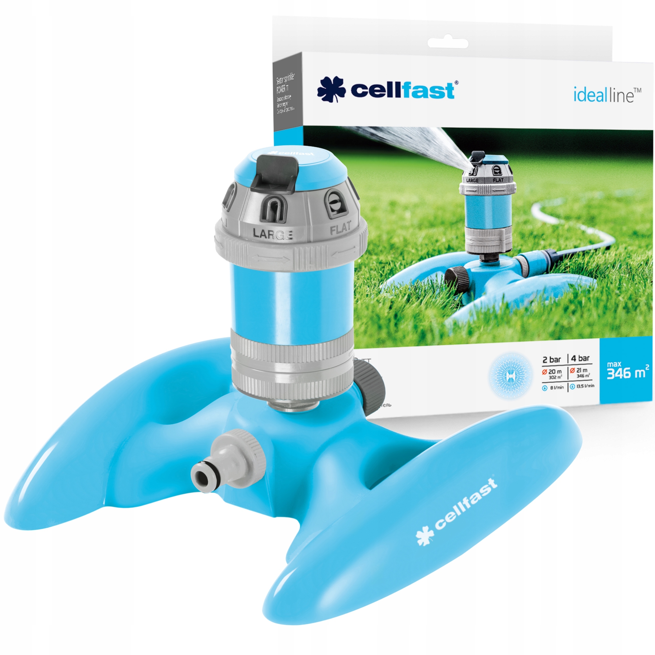 CELLFAST ZRASZACZ SEKTOROWY POWER IDEAL 52-066 6 FUNKCJI 346 m2 PODLEWANIA