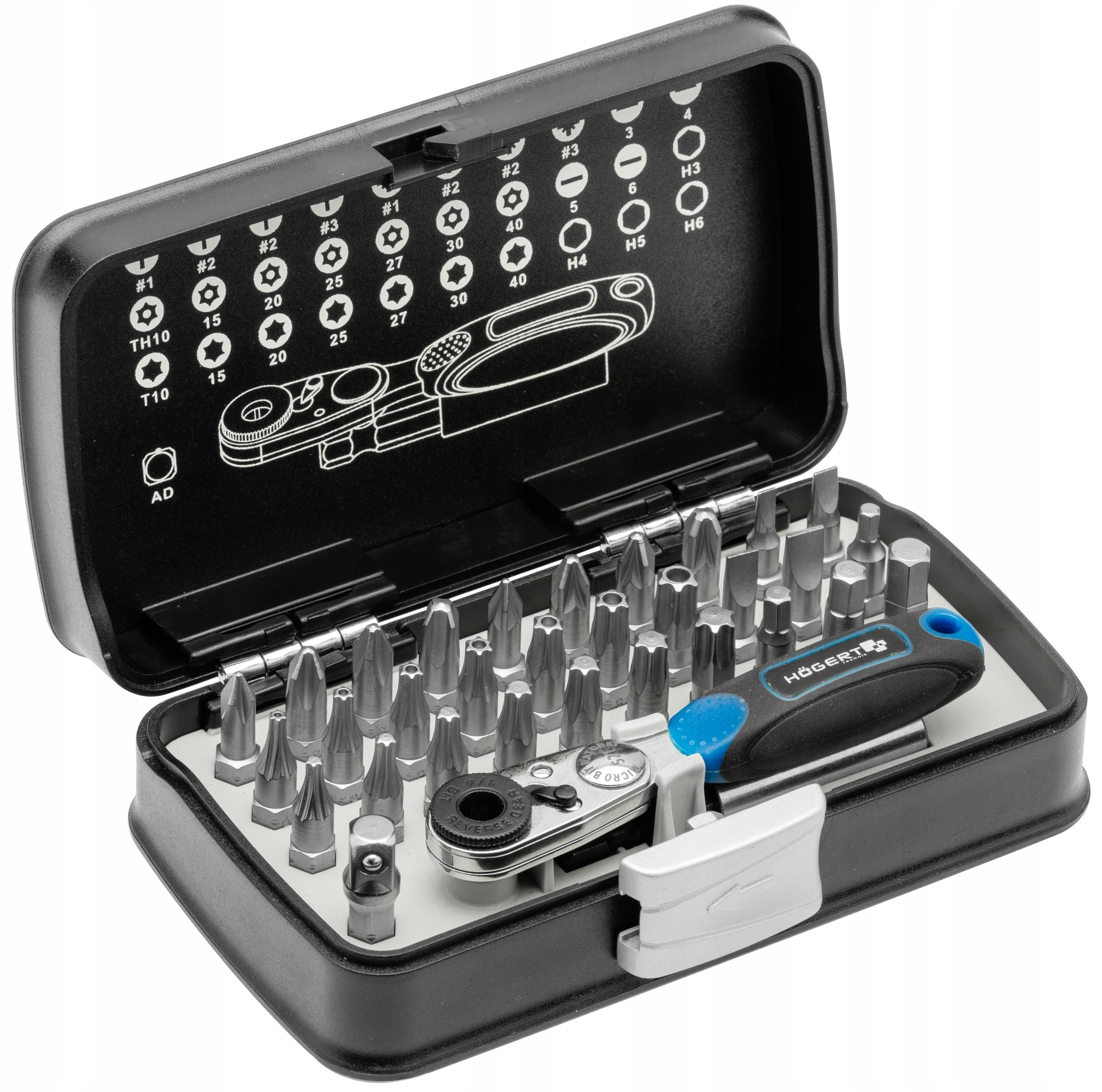 ZESTAW KOŃCÓWEK WKRĘTAKÓW 33el GRZECHOTKA Hogert