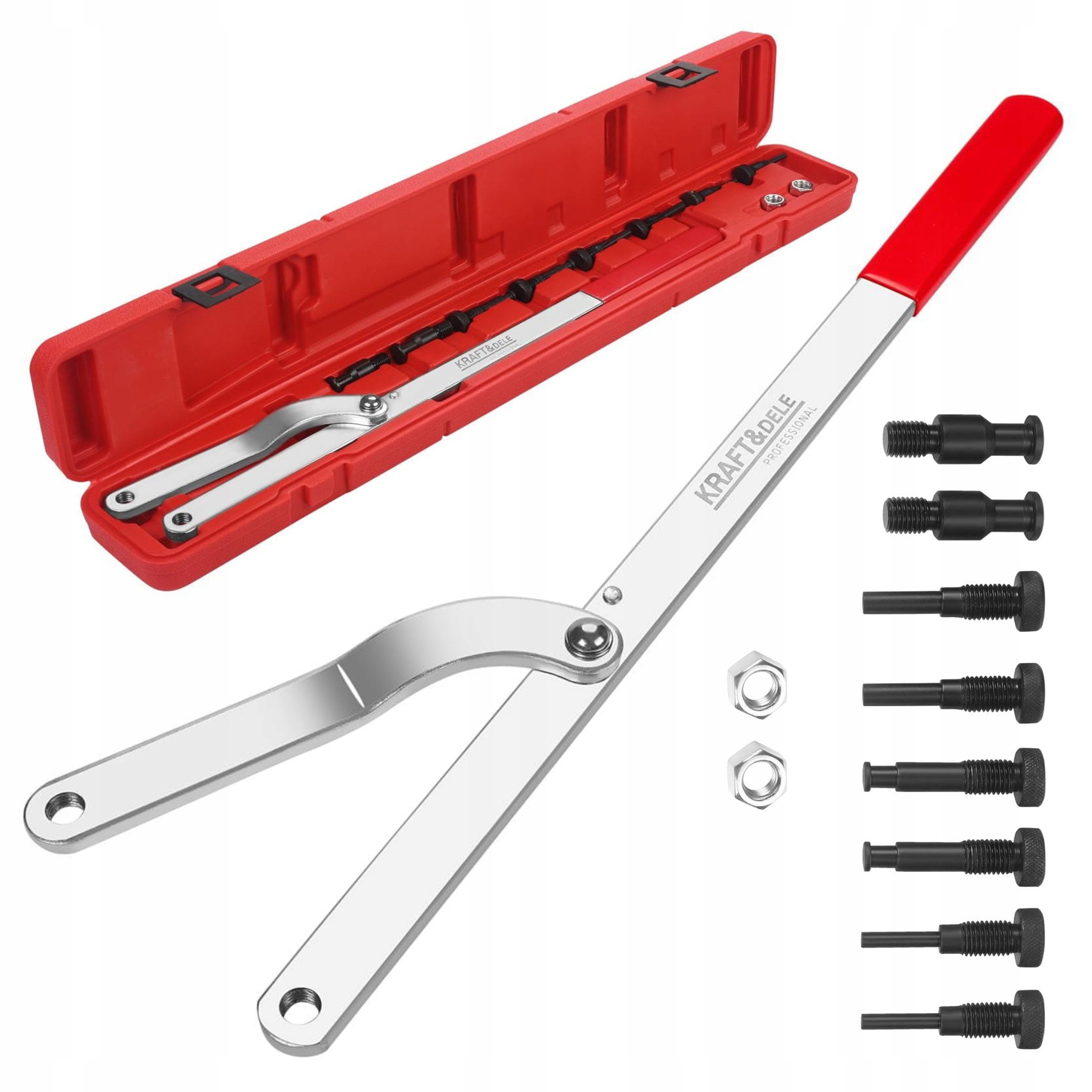 KRAFT&DELE KLUCZ DO NAPINANIA KOŁA PASOWEGO 40–220mm ZESTAW WALIZKA KD5985