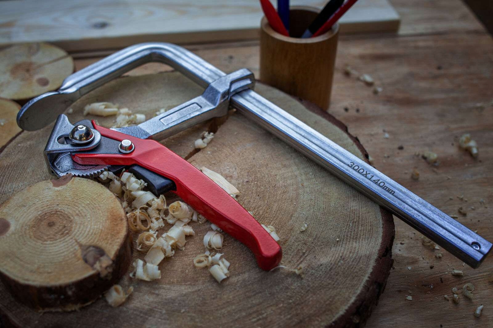 PROLINE ŚCISK STOLARSKI TYP F 300 X 140MM MECHANIZM ZAPADKOWY HD 11430