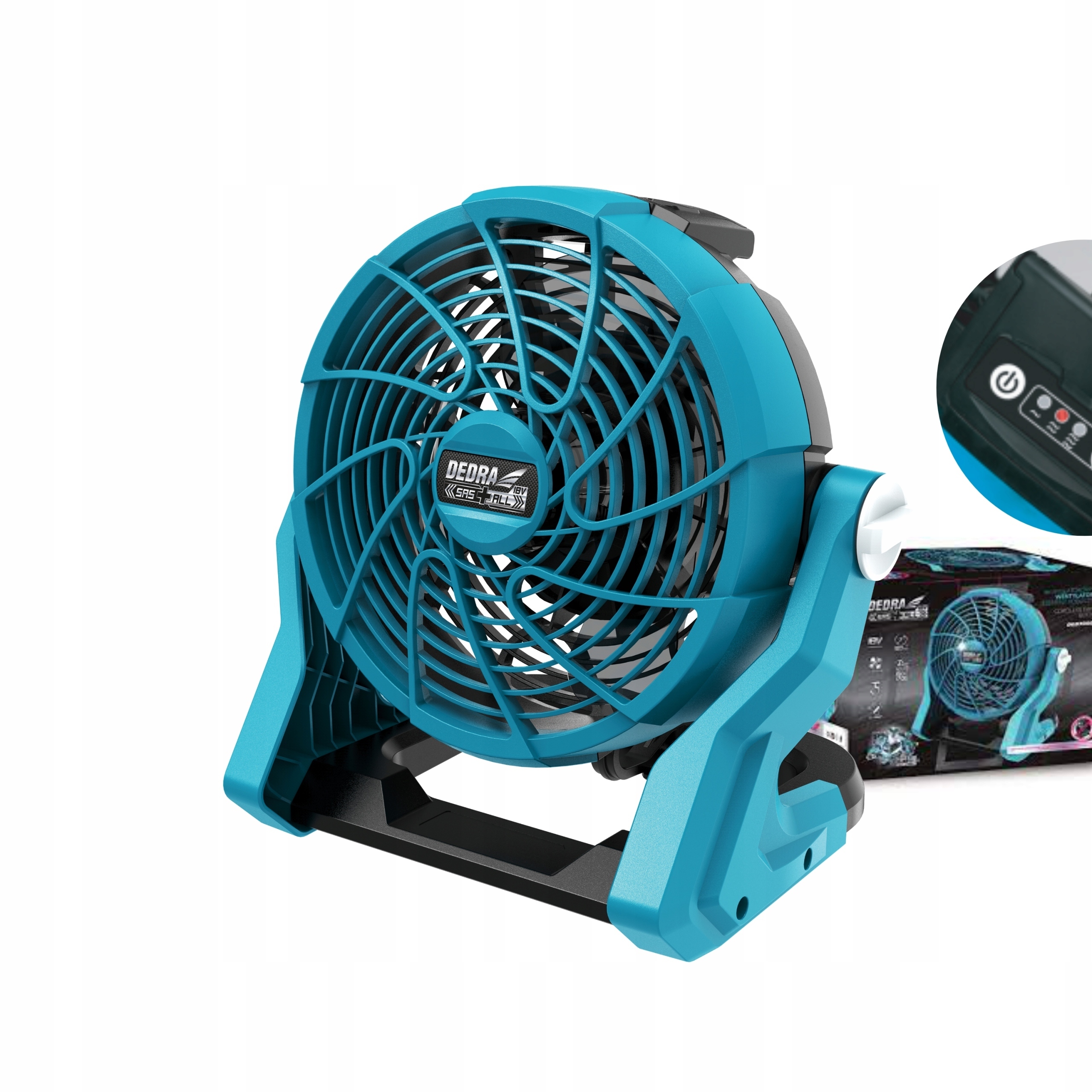 DEDRA WENTYLATOR AKUMULATOROWY SAS+ALL 18V 3-STOPNIOWA REGULACJA DED7080