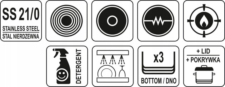 YATO GARNEK ŚREDNI Z POKRYWKĄ ZE STALI NIERDZEWNEJ 36X22CM 22,4L YG-00026