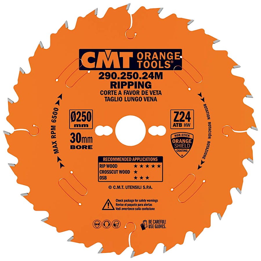 CMT PIŁA PILARKA TARCZOWA TARCZA DO CIĘCIA WZDŁUŻNEGO 250X30MM 290.250.24M