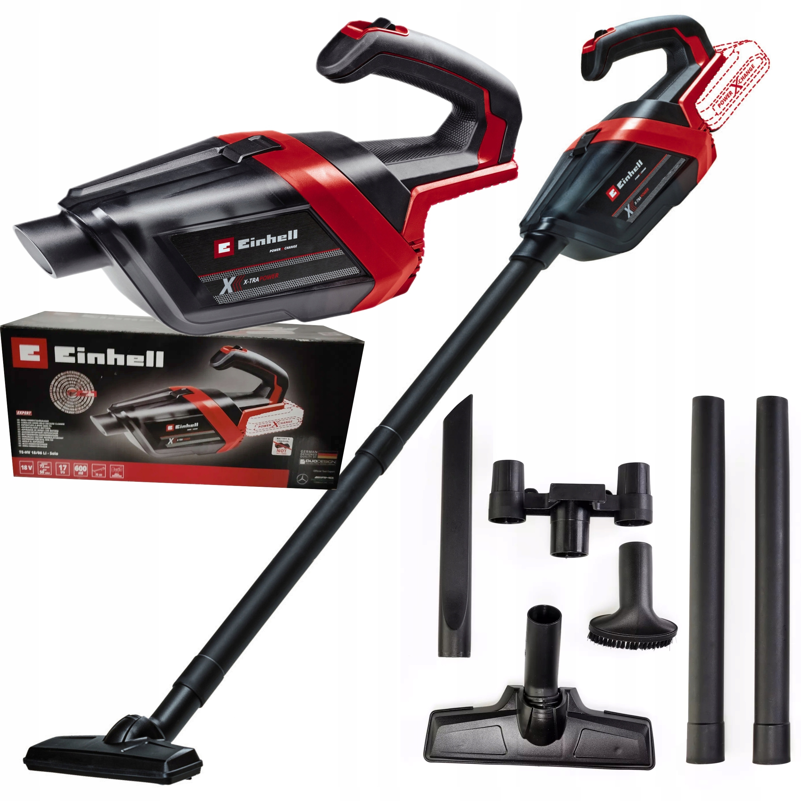 EINHELL ODKURZACZ SAMOCHODOWY 0,6L AKUMULATOROWY 18V TE-HV 18/06 Li SOLO