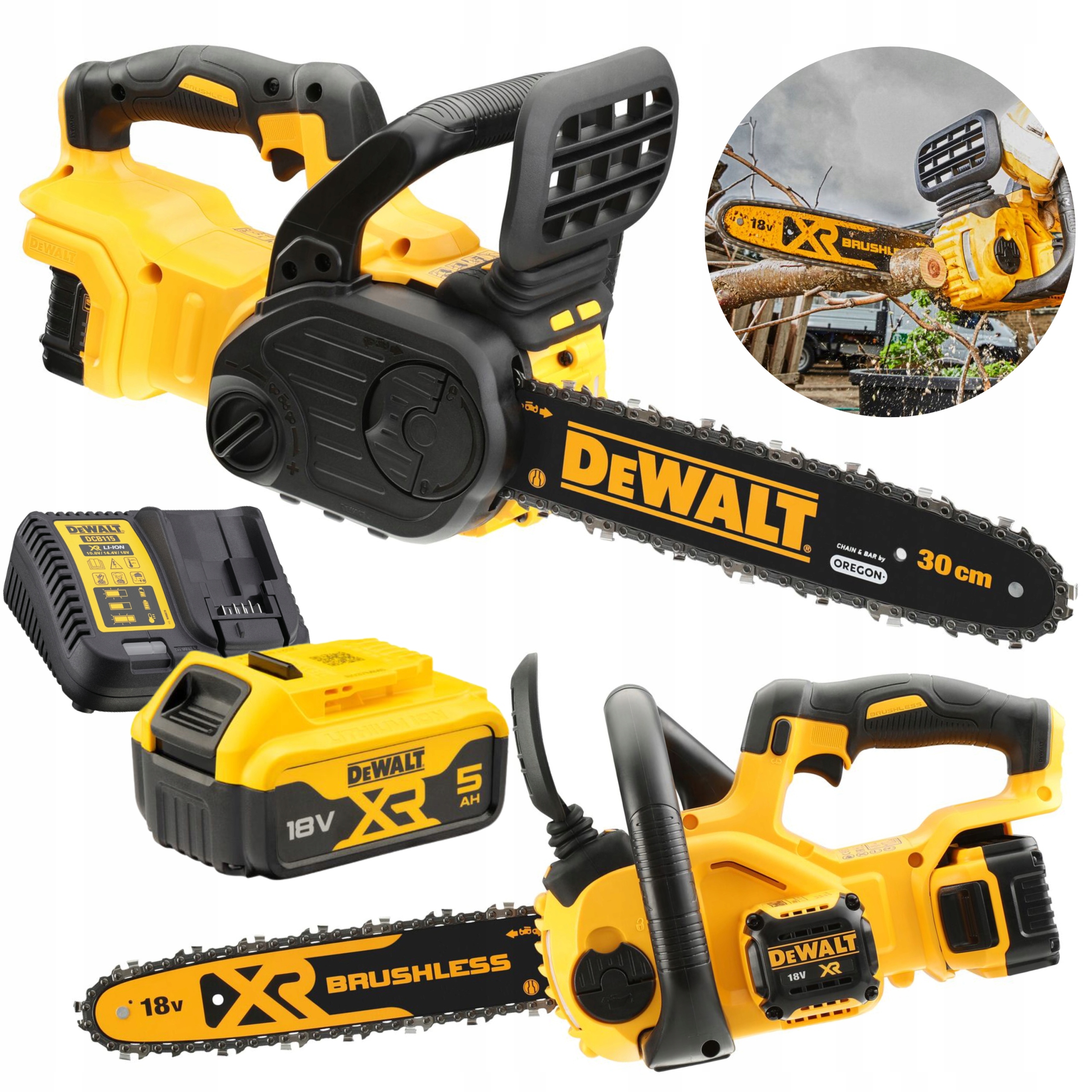 DEWALT PILARKA ŁAŃCUCHOWA PIŁA 18V DCM565P1 5Ah