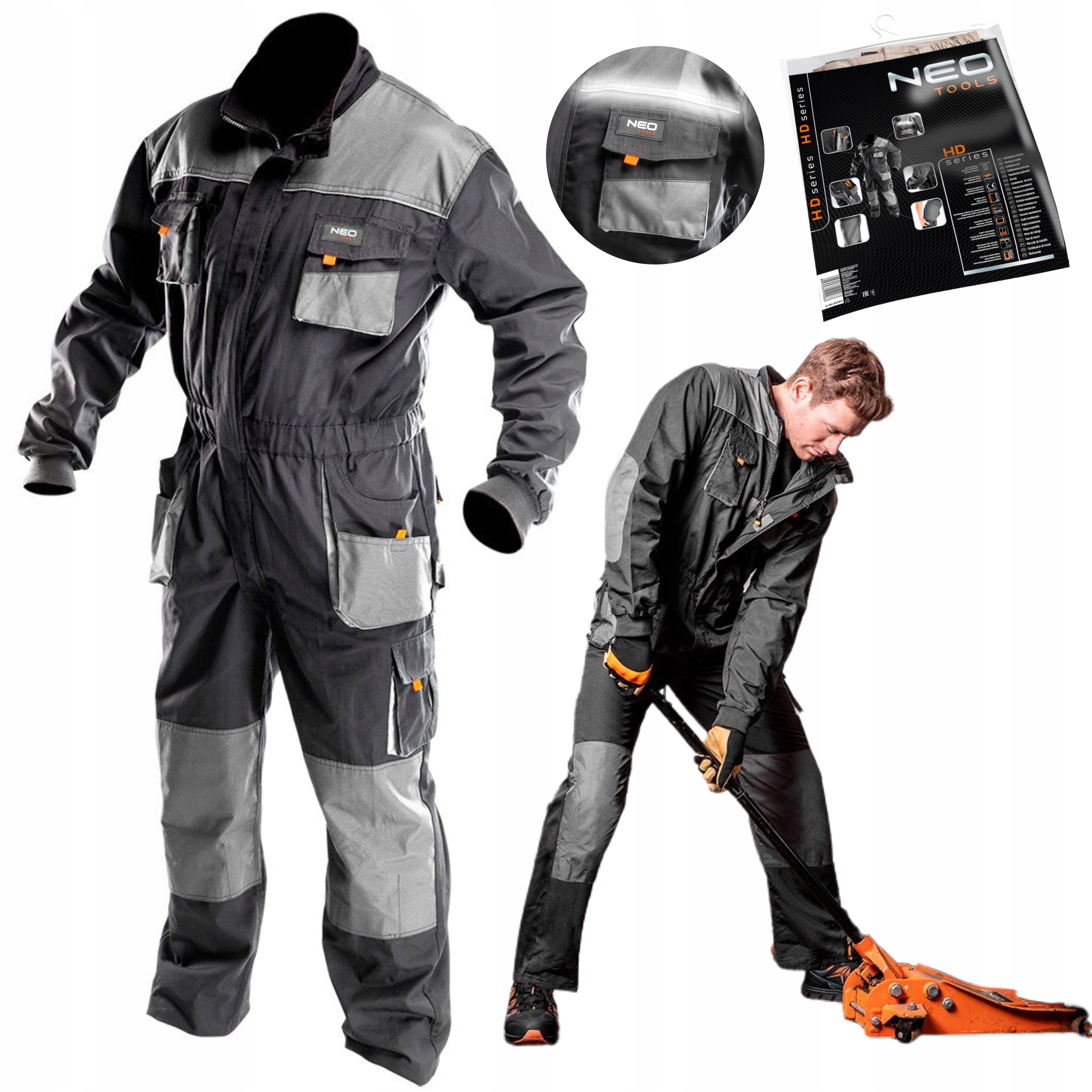 NEO KOMBINEZON ROBOCZY HD WZMOCNIONY spodnie OXFORD ODBLASKOWY 81-250XXL/58