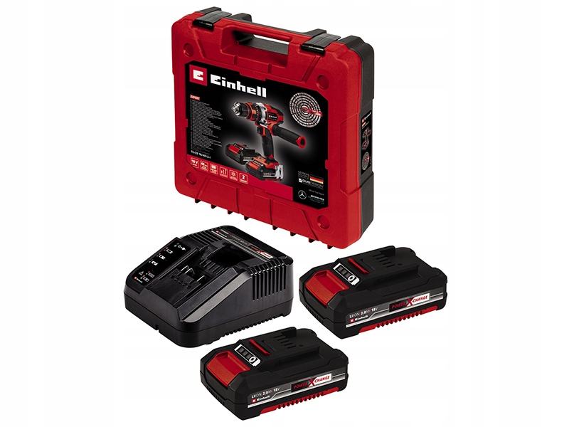 EINHELL WIERTARKO-WKRĘTARKA UDAROWA AKUM 2x2Ah 18V WALIZKA TE-CD 18/48 Li-i