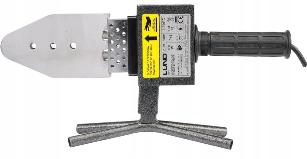 LUND ZGRZEWARKA DO POŁĄCZEŃ RUR I ELEMENTÓW TERMOPLASTYCZNYCH 800W 78911