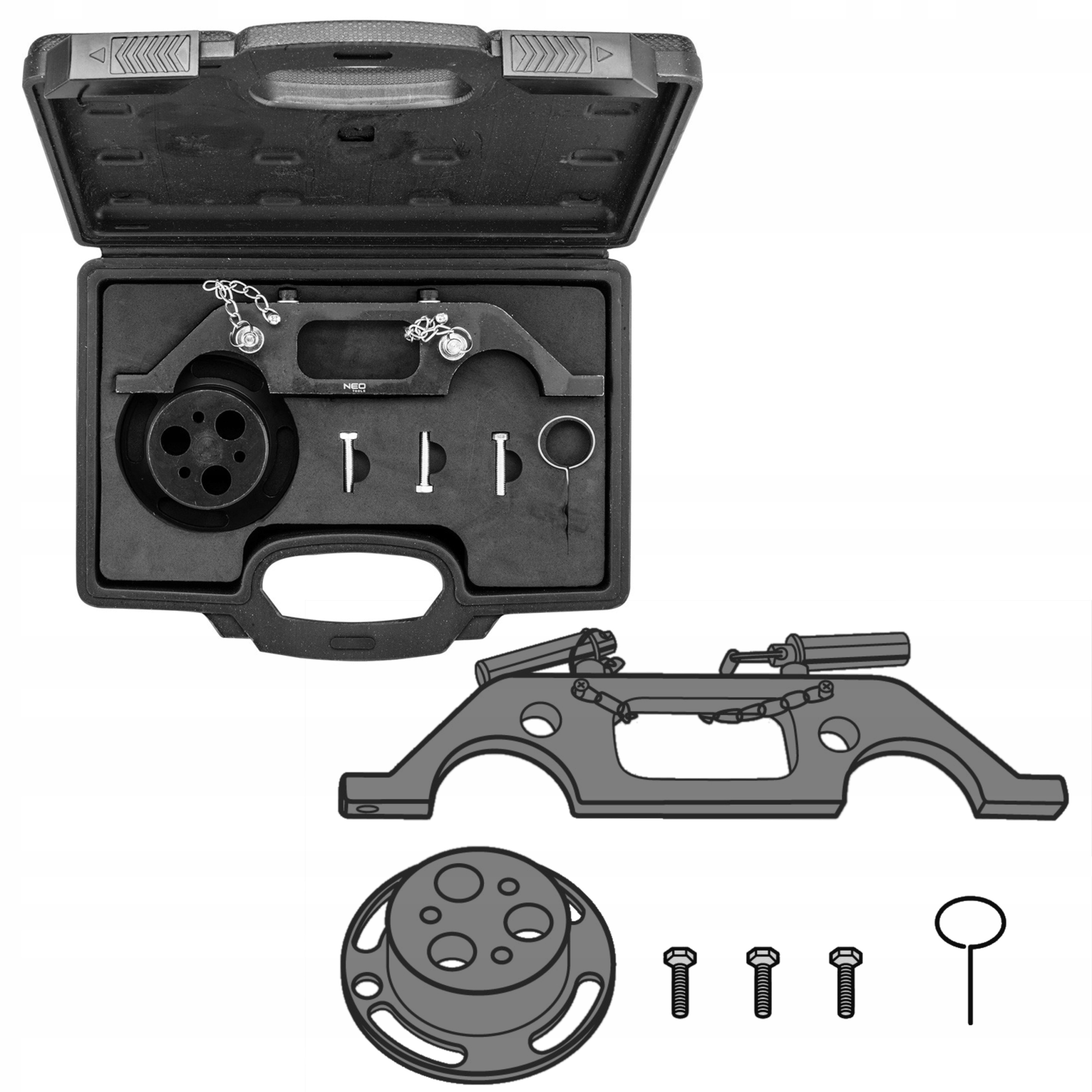 NEO TOOLS ZESTAW BLOKAD ROZRZĄDU DO BENZYNA DIESEL OPEL WALIZKA 11-331