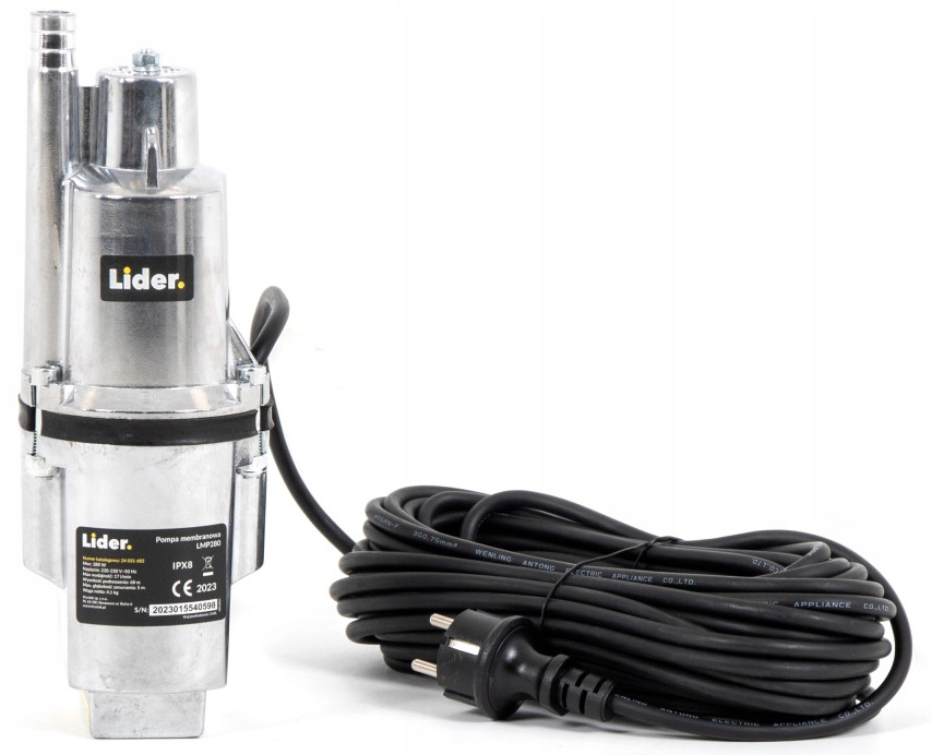 LIDER POMPA MEMBRANOWA GŁĘBINOWA DO WODY CZYSTEJ NUREK 280W 1020 l/h LMP280