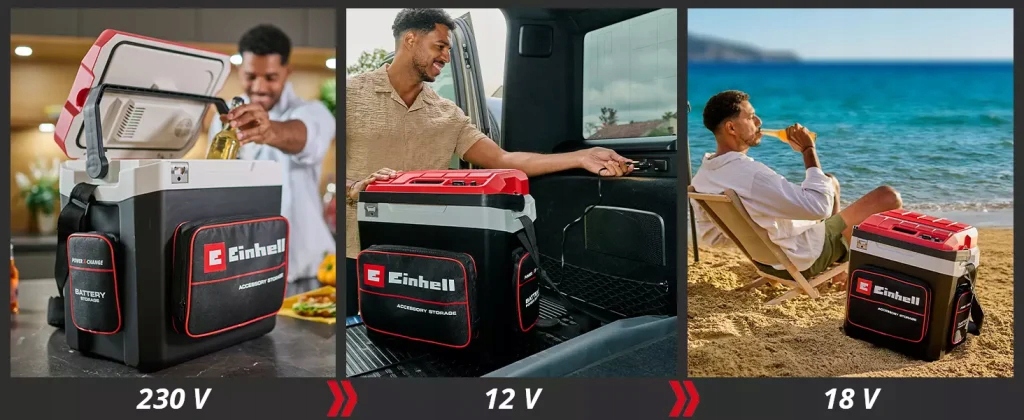 EINHELL PRZENOŚNA LODÓWKA 27L AKUMULATOROWA 18V OTWIERACZ TE-COL 18/27