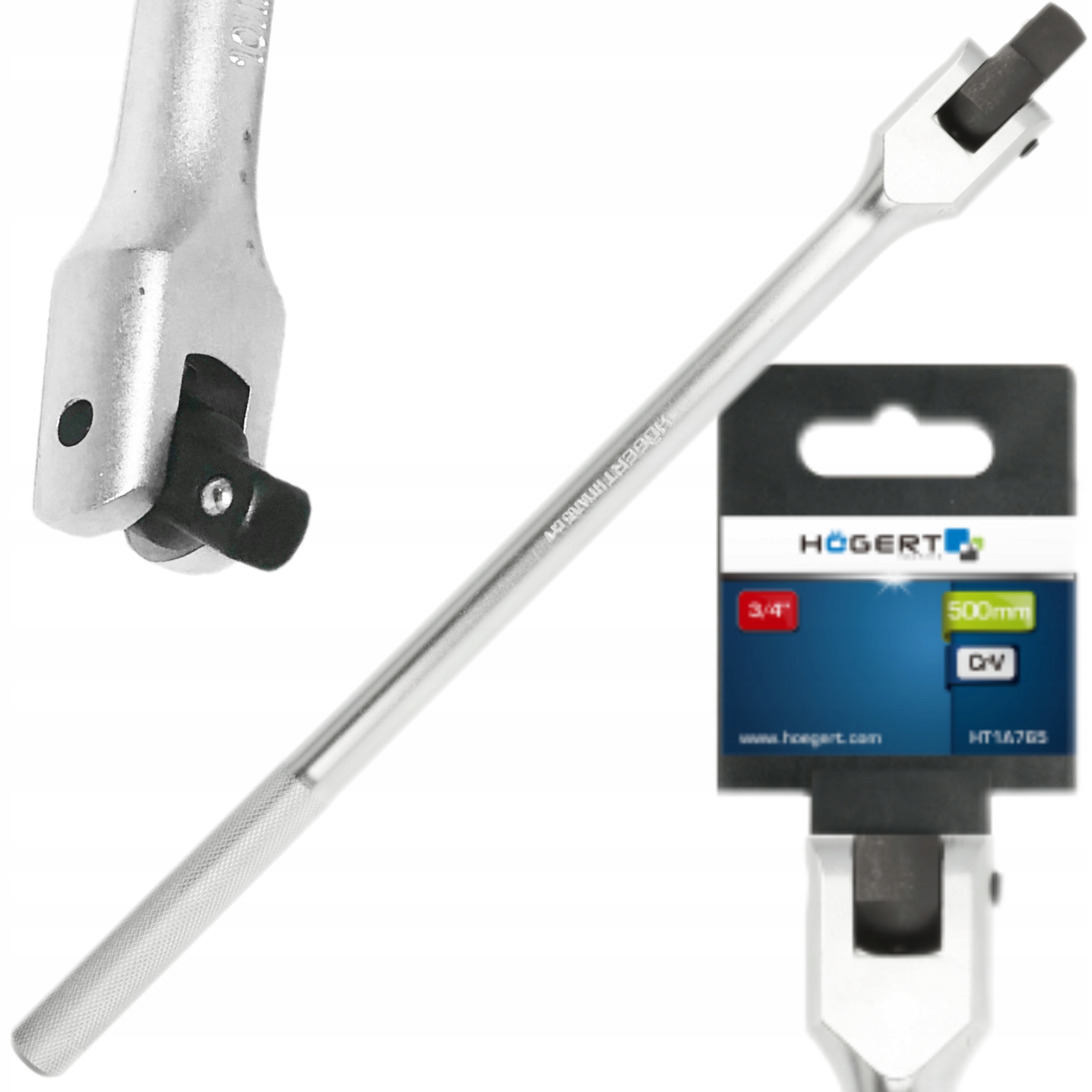 HOEGERT POKRĘTŁO UCHYLNE 3/4 STAL 500 MM CrV HT1A765