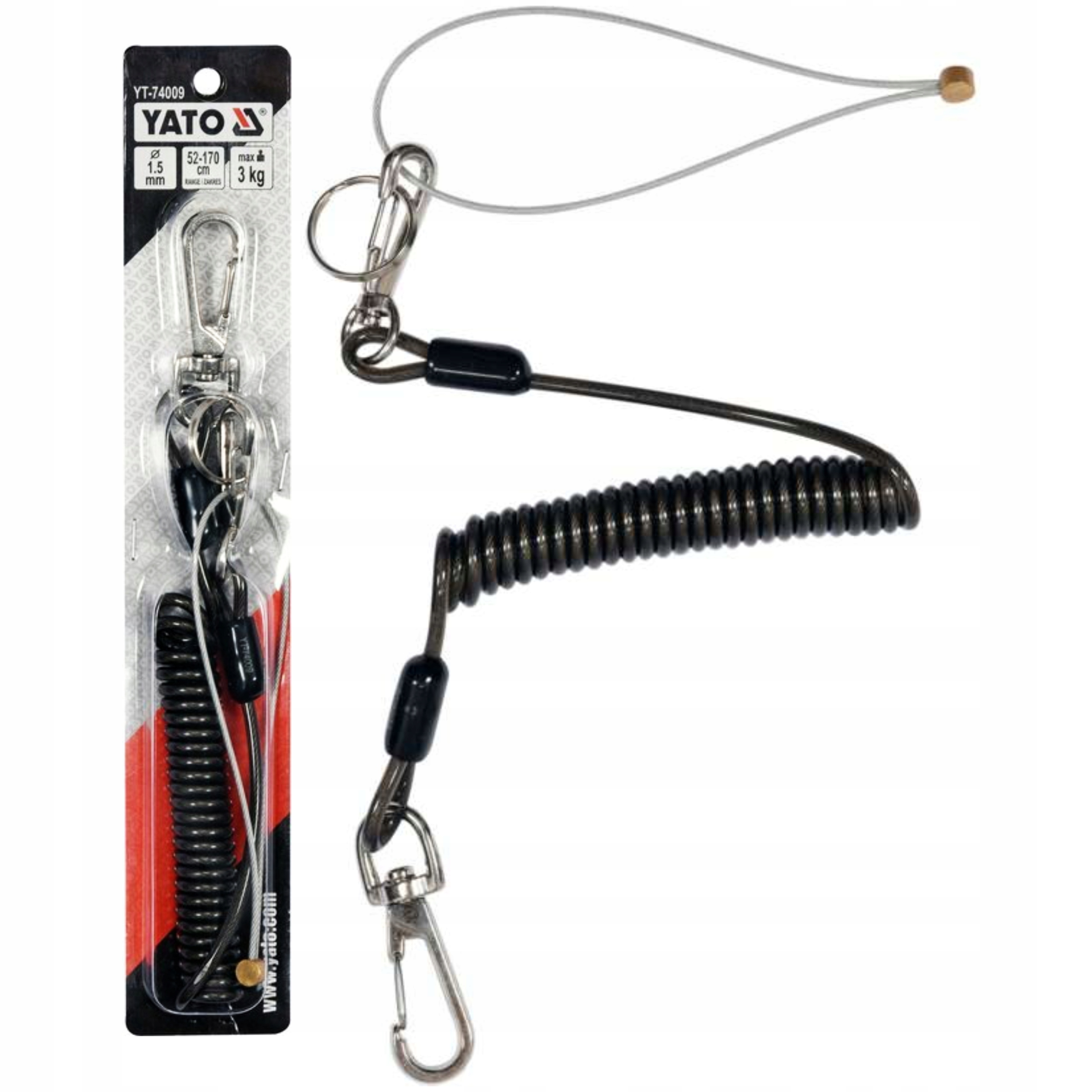 YATO LINKA STALOWA ZABEZPIECZAJĄCA NARZĘDZIA PRZED UPADKIEM 1,5MM YT-74009