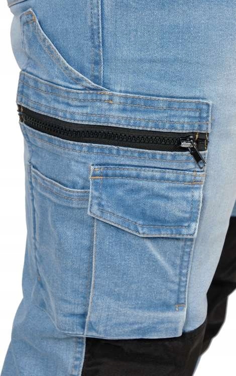 YATO SPODNIE ROBOCZE OCHRONNE JEANS r. XXL + PASEK