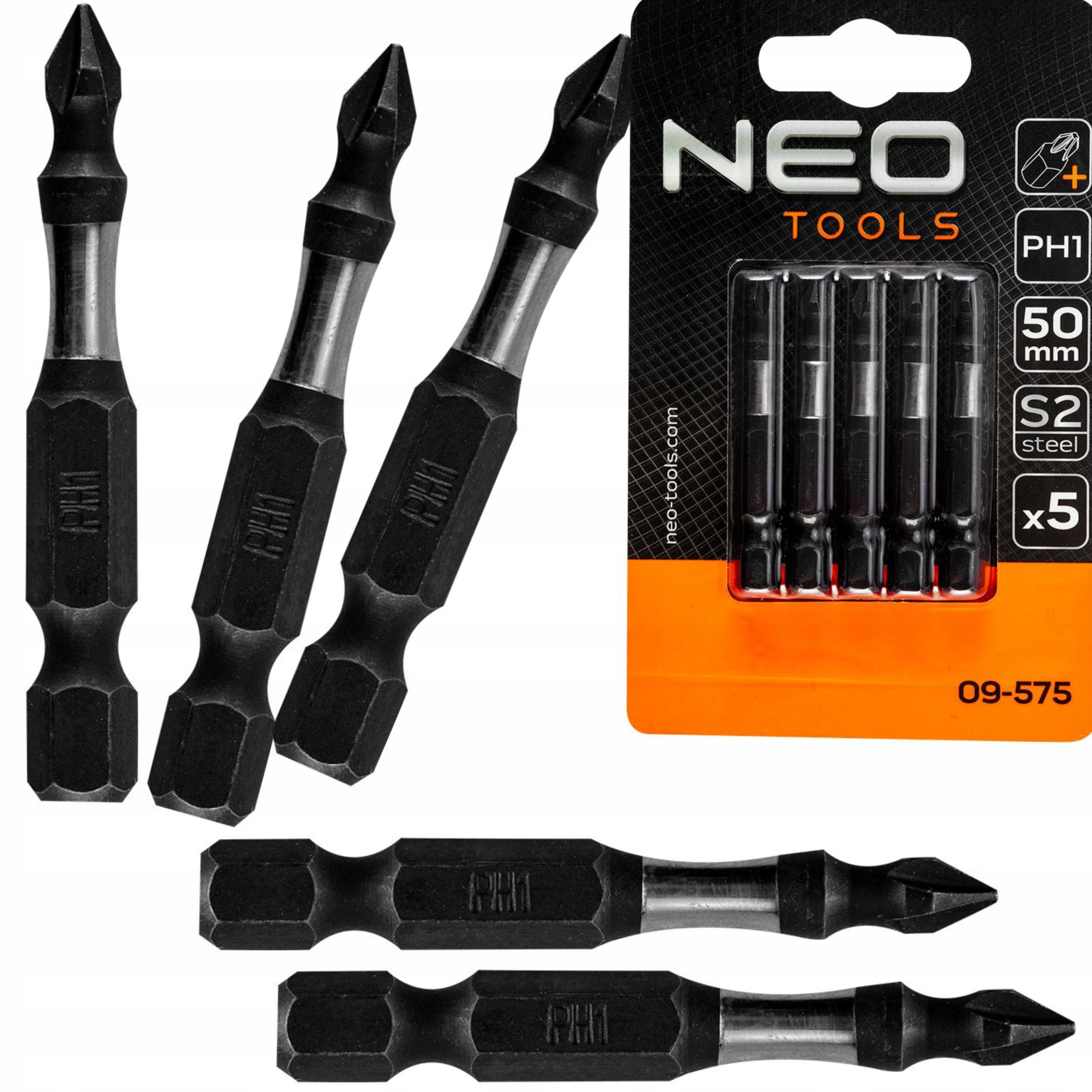 BITY UDAROWE PH1 1/4'' 50mm 5 SZT NEO 09-575 S2