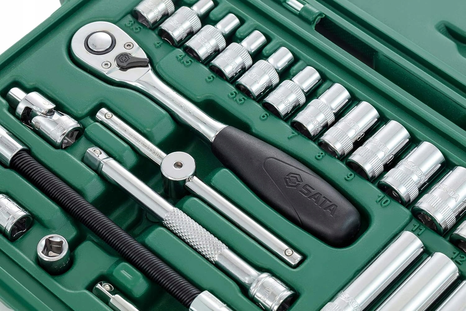 SATA ZESTAW KLUCZE NASADOWE 36 KLUCZY NASADOWYCH 1/4" METR. ST09001SJ
