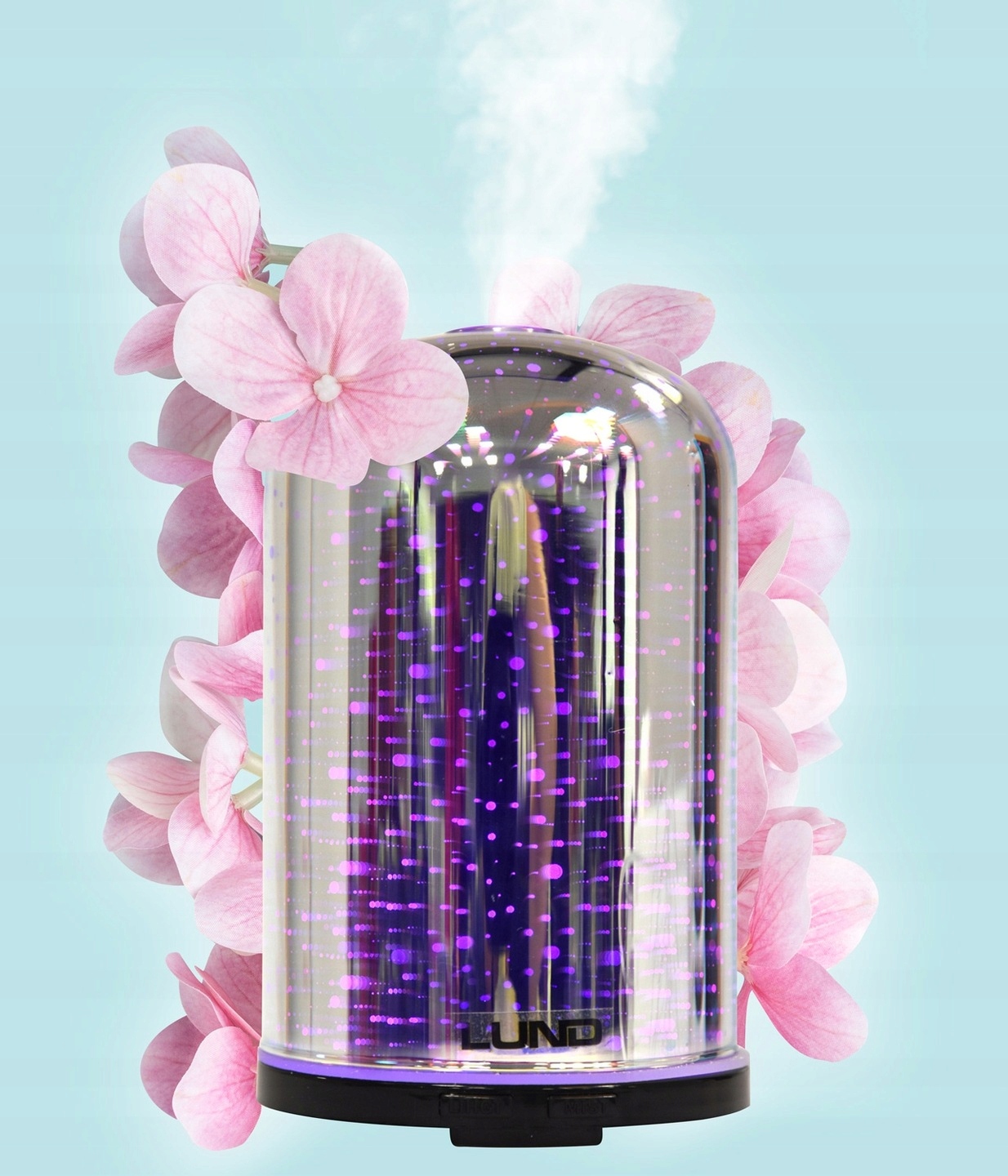 LUND NAWILŻACZ POWIETRZA AROMATERAPIA 120ml PODŚWIETLENIE LED OZDOBNY 66901