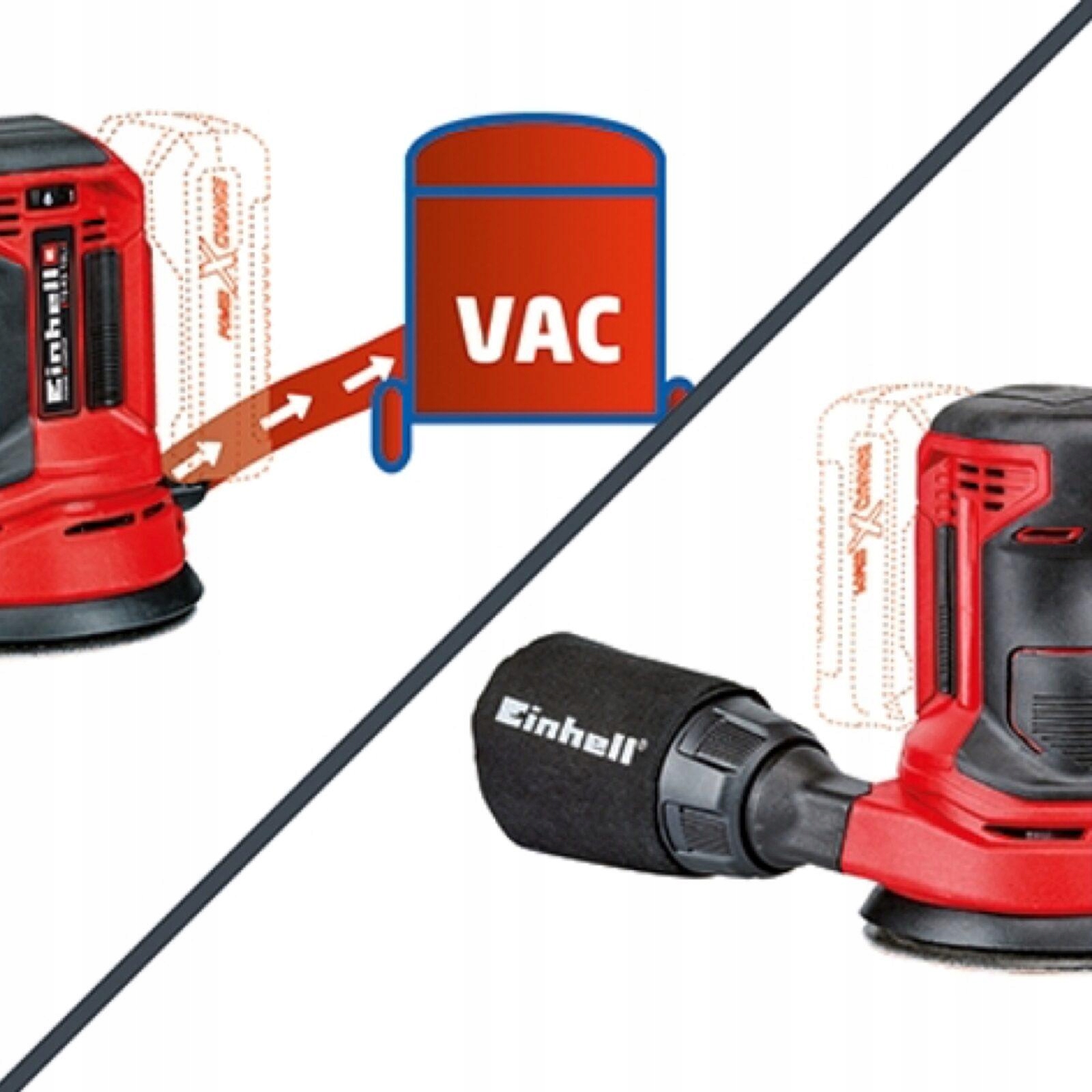 EINHELL AKUMULATOROWA SZLIFIERKA MIMOŚRODOWA PEX TE-RS 18 Li-Solo 18V 125mm