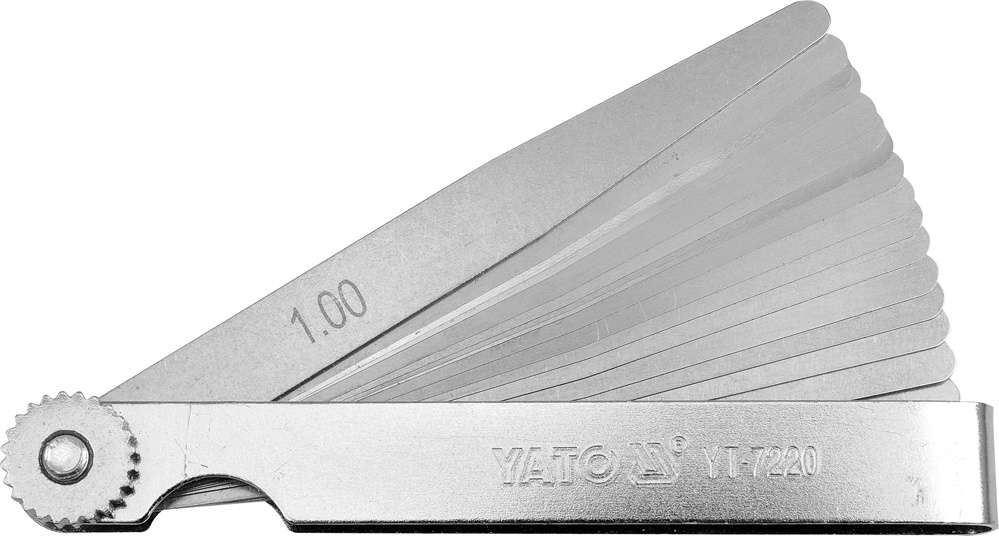 YATO SZCZELINOMIERZ LISTKOWY 17 LISTKÓW 100MM 0,02-1MM STAL SPRĘŻYN Y-7220