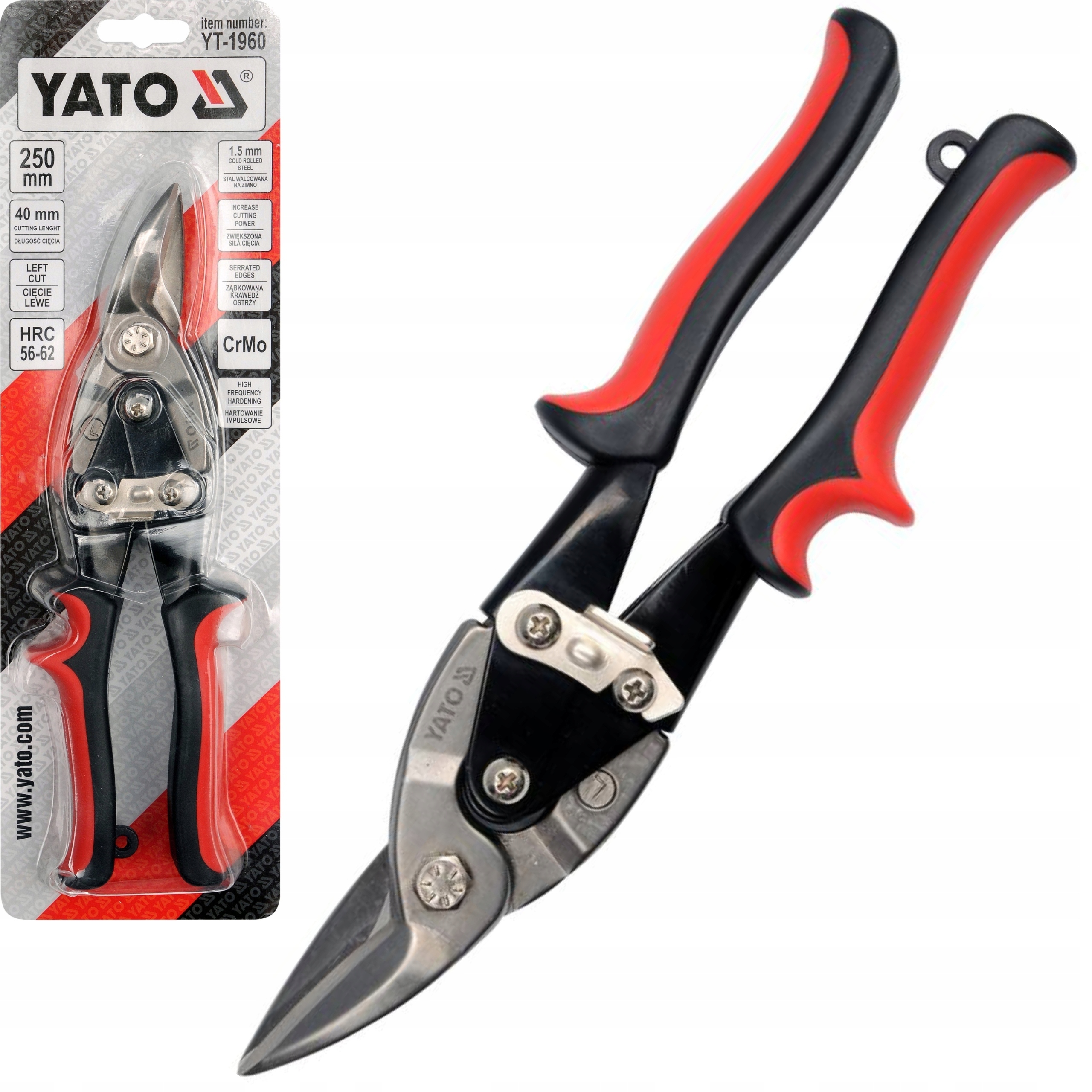 YATO NOŻYCE OBCINAKI PRZECINAKI DO CIĘCIA BLACHY, LEWE 250 MM YT-1960