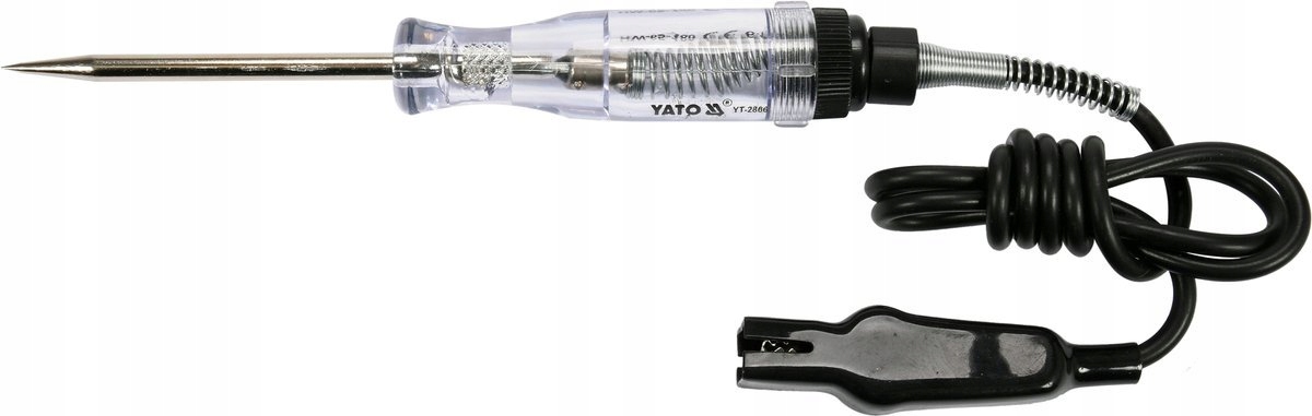YATO SAMOCHODOWY PRÓBNIK NAPIĘCIA 6-12V KABEL 90CM DIODA LED YT-2866